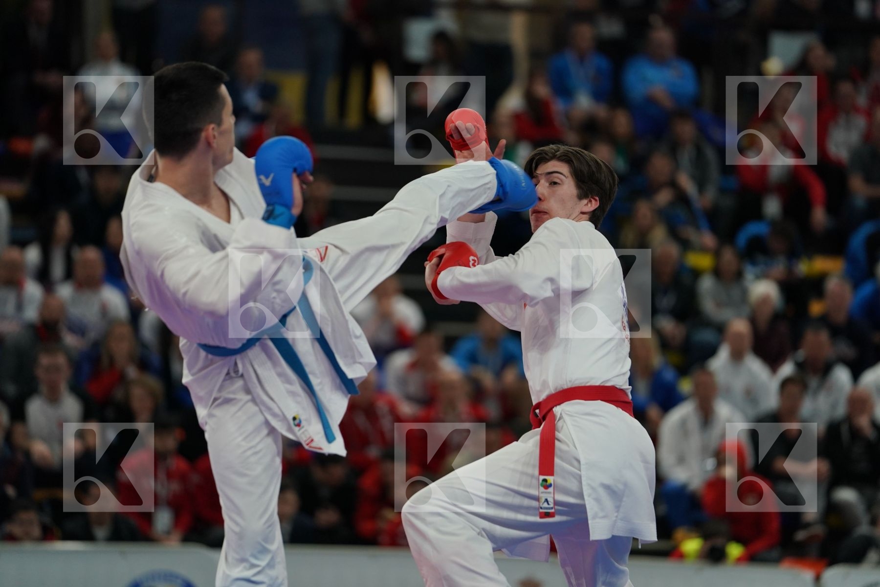 LOPEZ SALAS ADRIAN FEDERICO (NORWAY) vs MALOVIC NIKOLA (MONTENEGRO) in Senior Kumite -84 Kg - Bronze bout