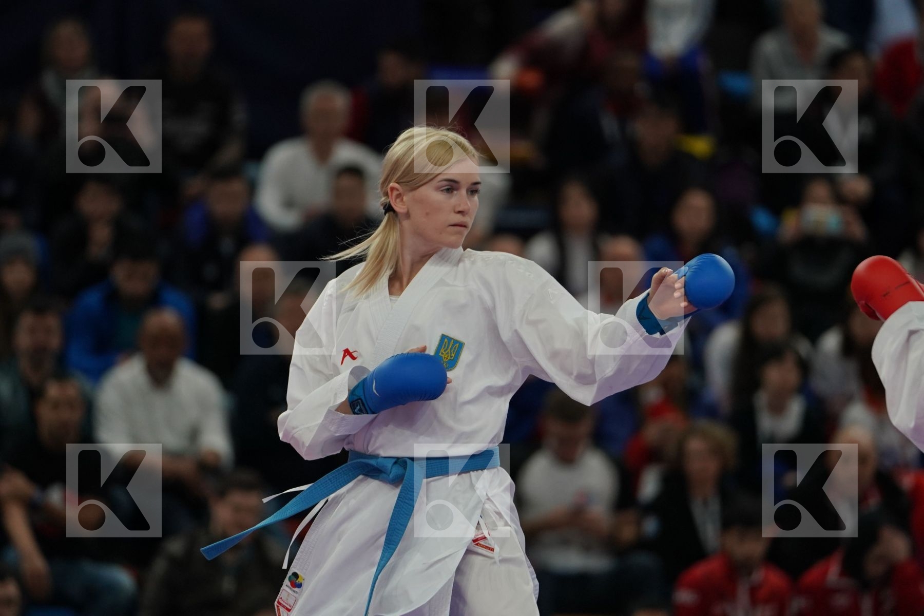 PHILIPPE GWENDOLINE (FRANCE) vs SEROGINA ANITA (UKRAINE) in Senior Kumite -61 Kg - Bronze bout
