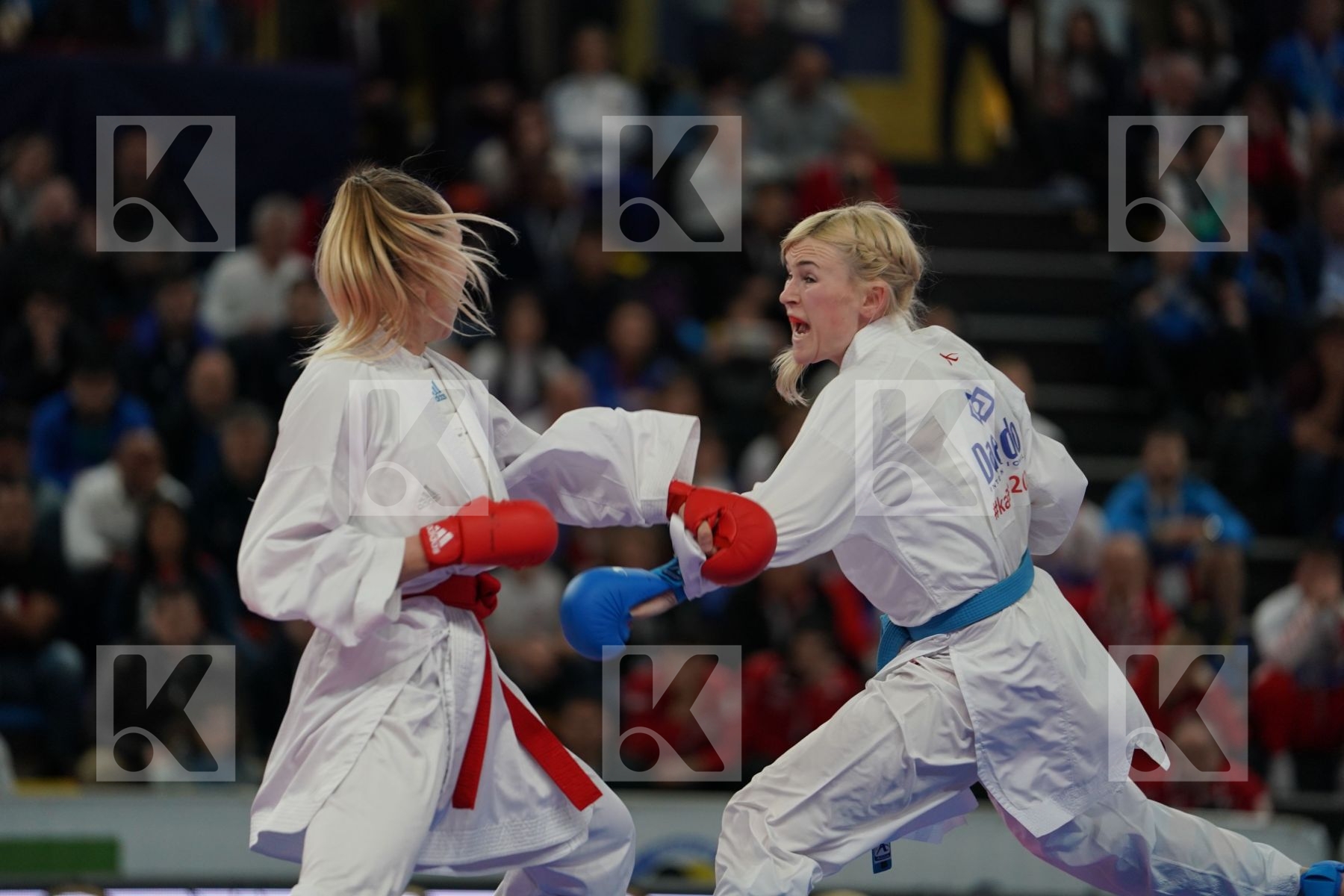 PHILIPPE GWENDOLINE (FRANCE) vs SEROGINA ANITA (UKRAINE) in Senior Kumite -61 Kg - Bronze bout