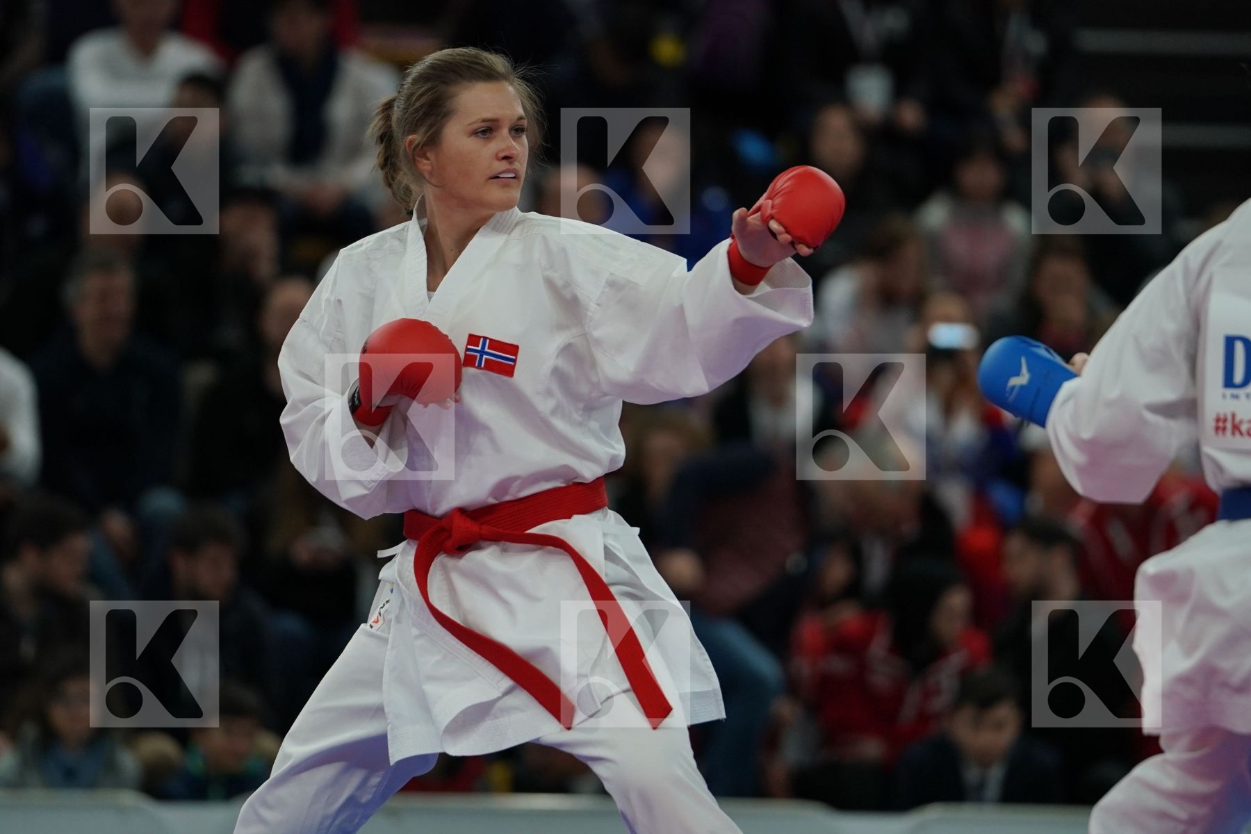 ALSTADSAETHER BETTINA (NORWAY) vs SUCHANKOVA INGRIDA (SLOVAKIA) in Junior Kumite Male -61 Kg - Bronze bout