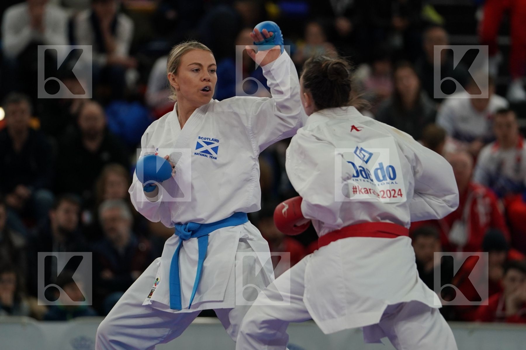MAKSIMOVIC JELENA (MONTENEGRO) vs CONNELL AMY (SCOTLAND) in Senior Kumite -55 Kg - Bronze bout