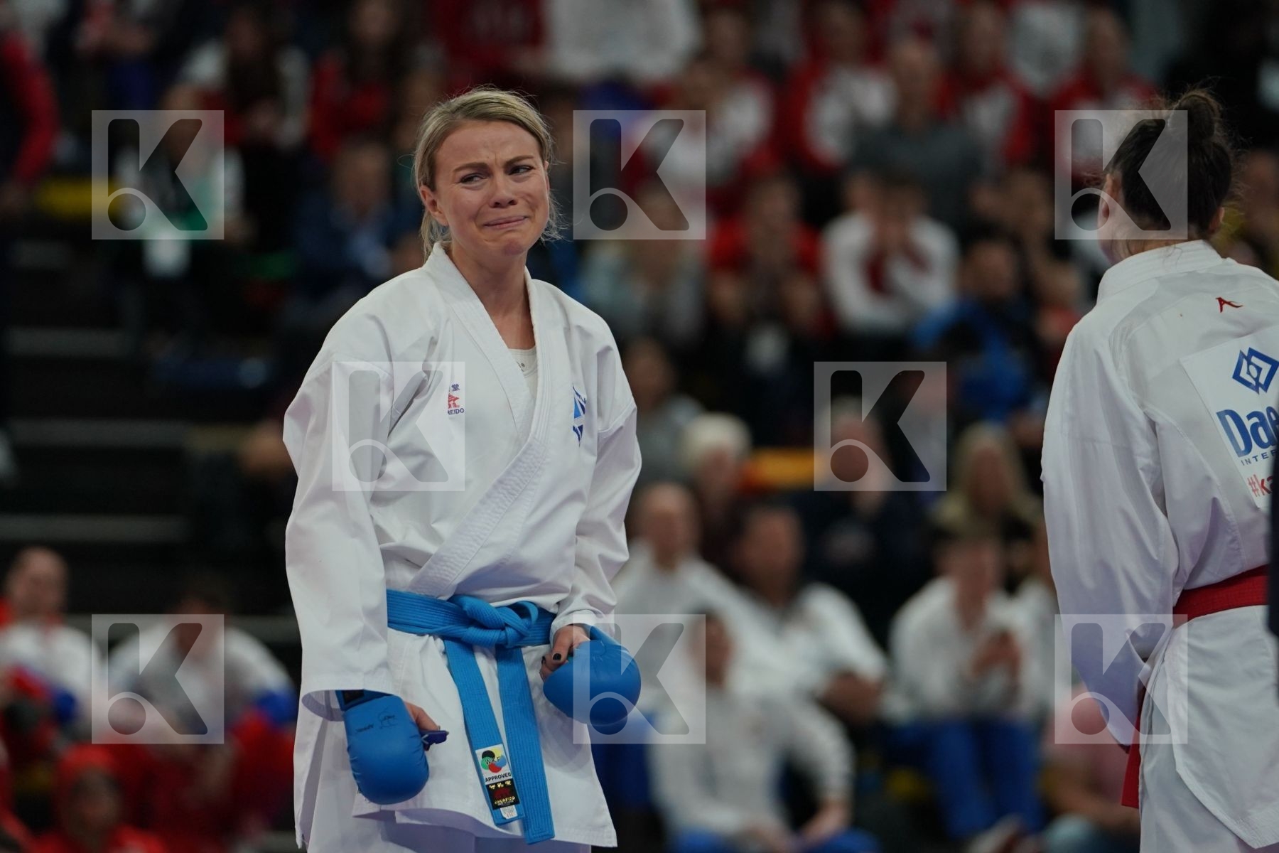 MAKSIMOVIC JELENA (MONTENEGRO) vs CONNELL AMY (SCOTLAND) in Senior Kumite -55 Kg - Bronze bout