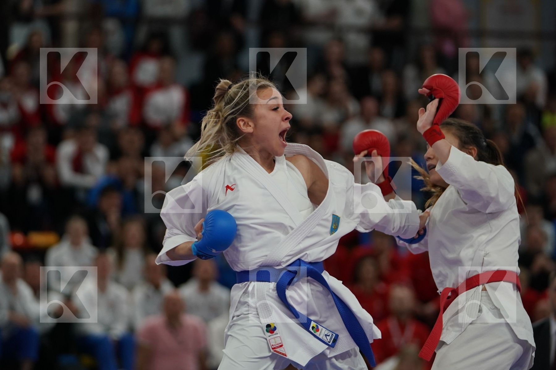 GORANOVA IVET (BULGARIA) vs TERLIUGA ANZHELIKA (UKRAINE) in Senior Kumite -55 Kg - Bronze bout