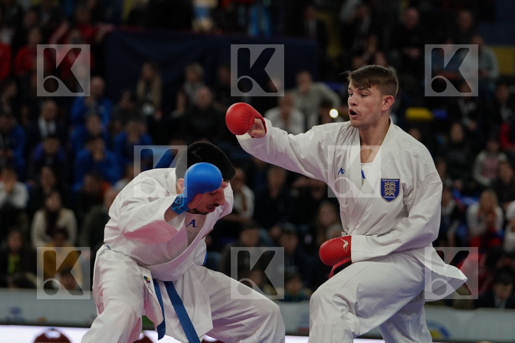 KELLAWAY JOE (ENGLAND) vs ELTEMUR ERMAN (TURKEY) in Senior Kumite -75 Kg - Bronze bout