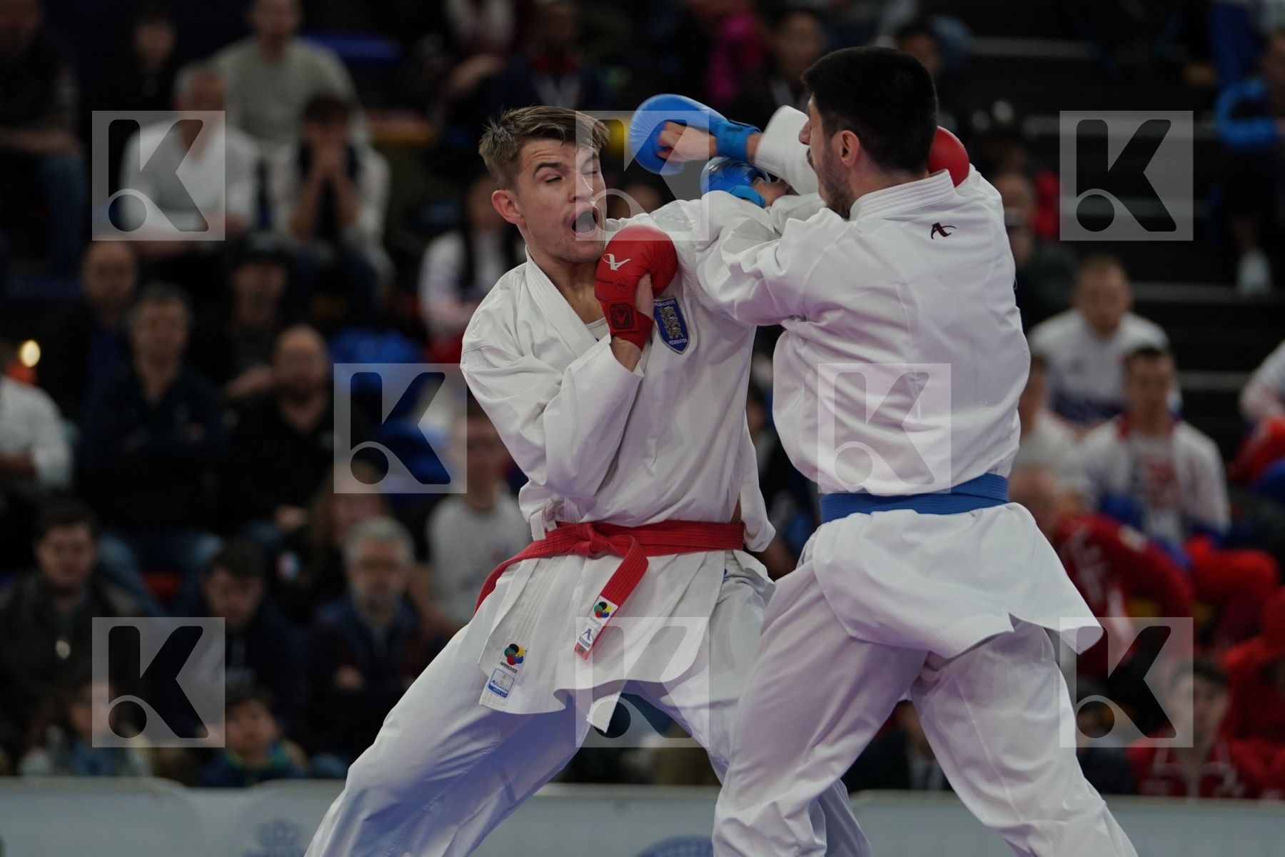 KELLAWAY JOE (ENGLAND) vs ELTEMUR ERMAN (TURKEY) in Senior Kumite -75 Kg - Bronze bout