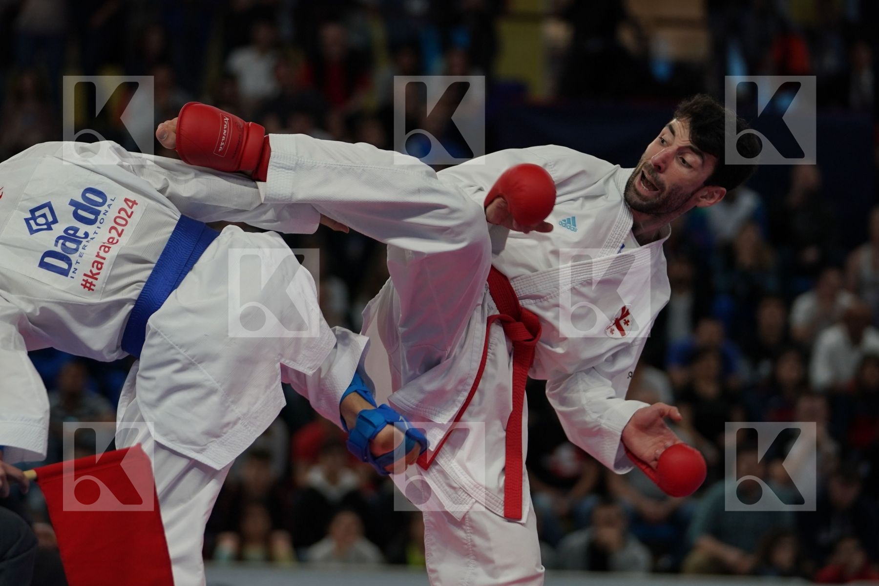 TKEBUCHAVA DAVID (GEORGIA) vs SAMDAN ERAY (TURKEY) in Senior Kumite -60 Kg - Bronze bout