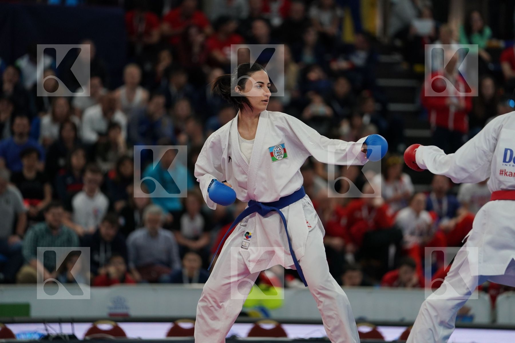 MILIVOJCEVIC JELENA (SERBIA) vs ALIYEVA NURANE (AZERBAIJAN) in Senior Kumite -50 Kg - Bronze bout