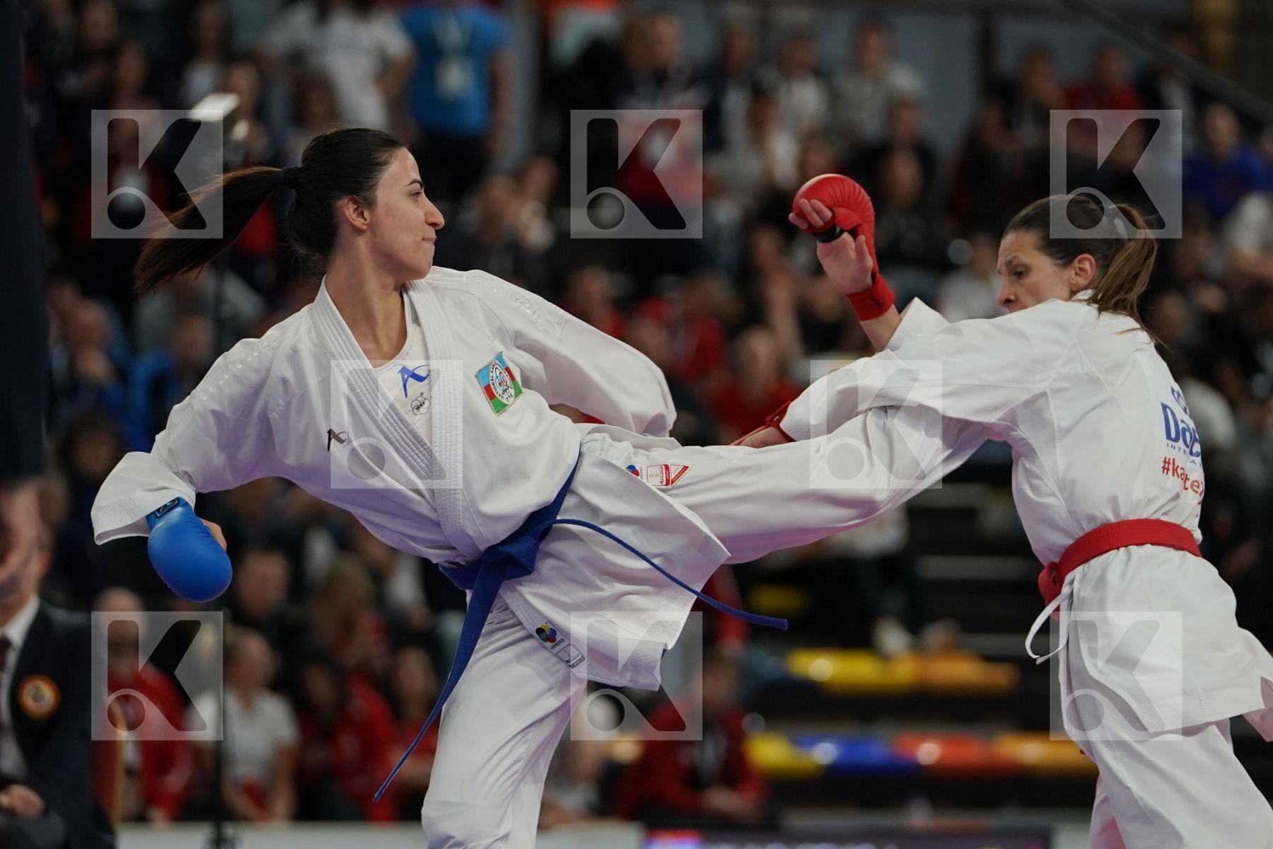 MILIVOJCEVIC JELENA (SERBIA) vs ALIYEVA NURANE (AZERBAIJAN) in Senior Kumite -50 Kg - Bronze bout