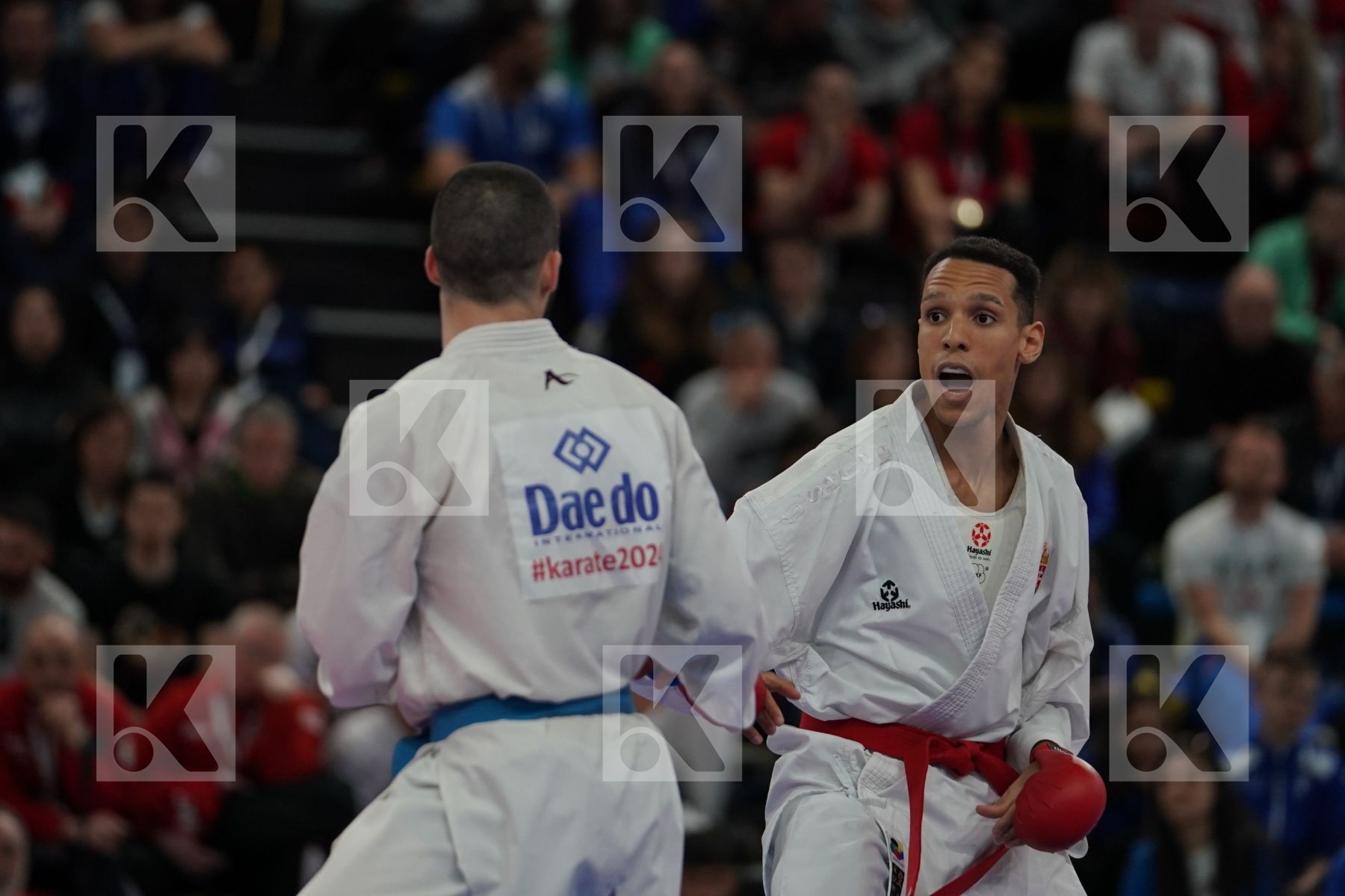 TADISSI YVES MARTIAL (HUNGARIA) vs JOKSIC STEFAN (SERBIA) in Senior Kumite -67 Kg - Bronze bout