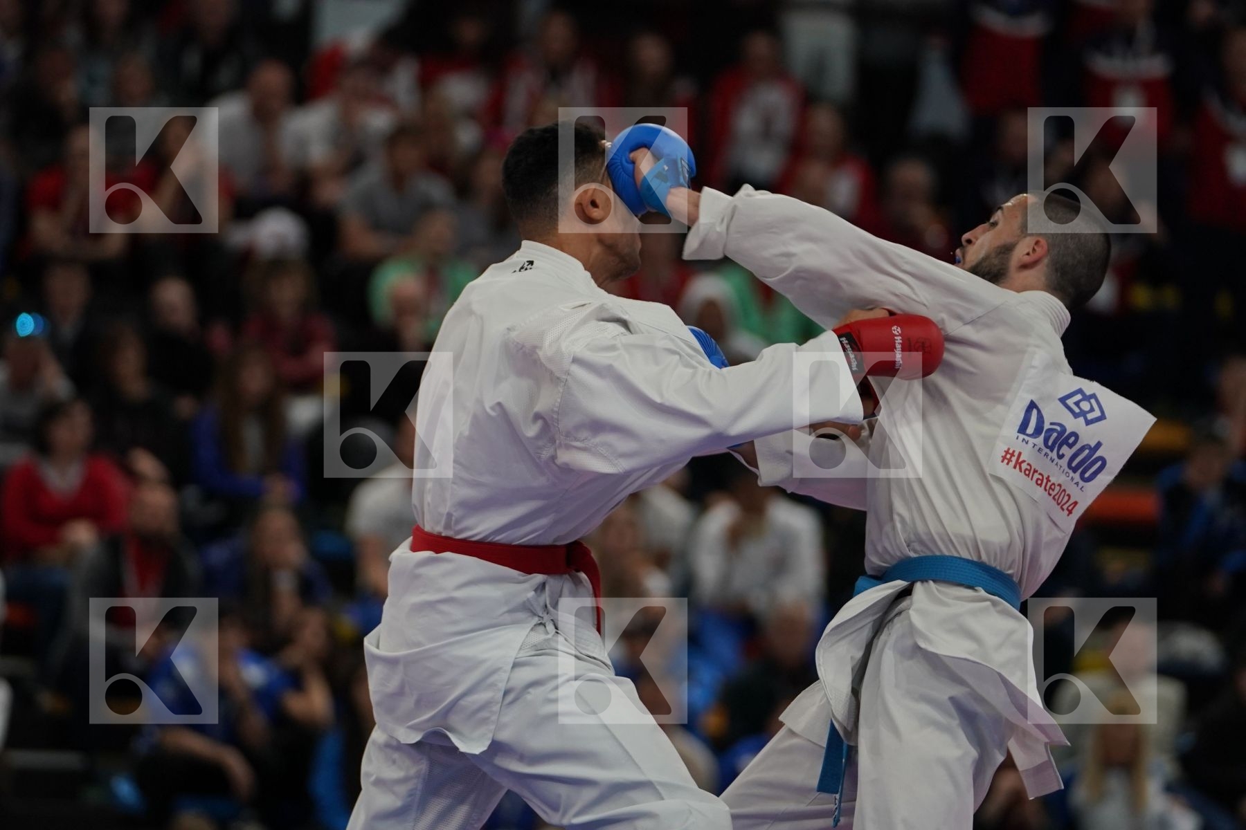 TADISSI YVES MARTIAL (HUNGARIA) vs JOKSIC STEFAN (SERBIA) in Senior Kumite -67 Kg - Bronze bout