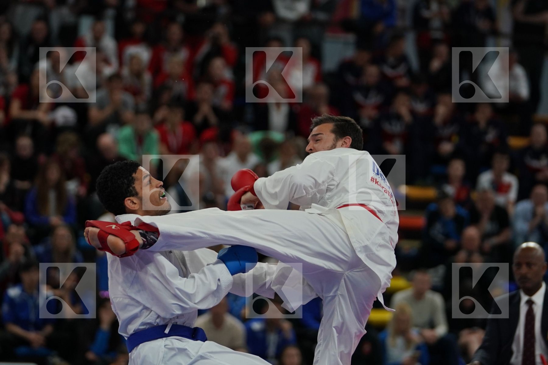 POKORNY STEFAN (AUSTRIA) vs THOMAS JORDAN (ENGLAND) in Senior Kumite -67 Kg - Bronze bout