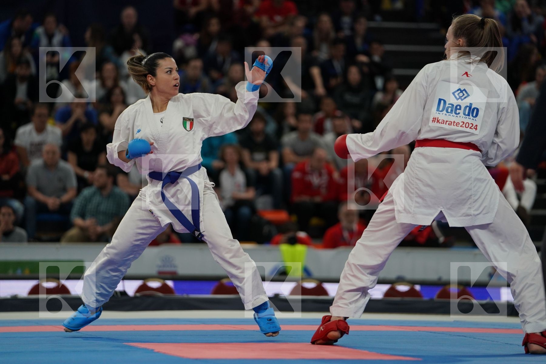 CROATIA vs ITALY in Senior Team Female Kumite - Bronze bout