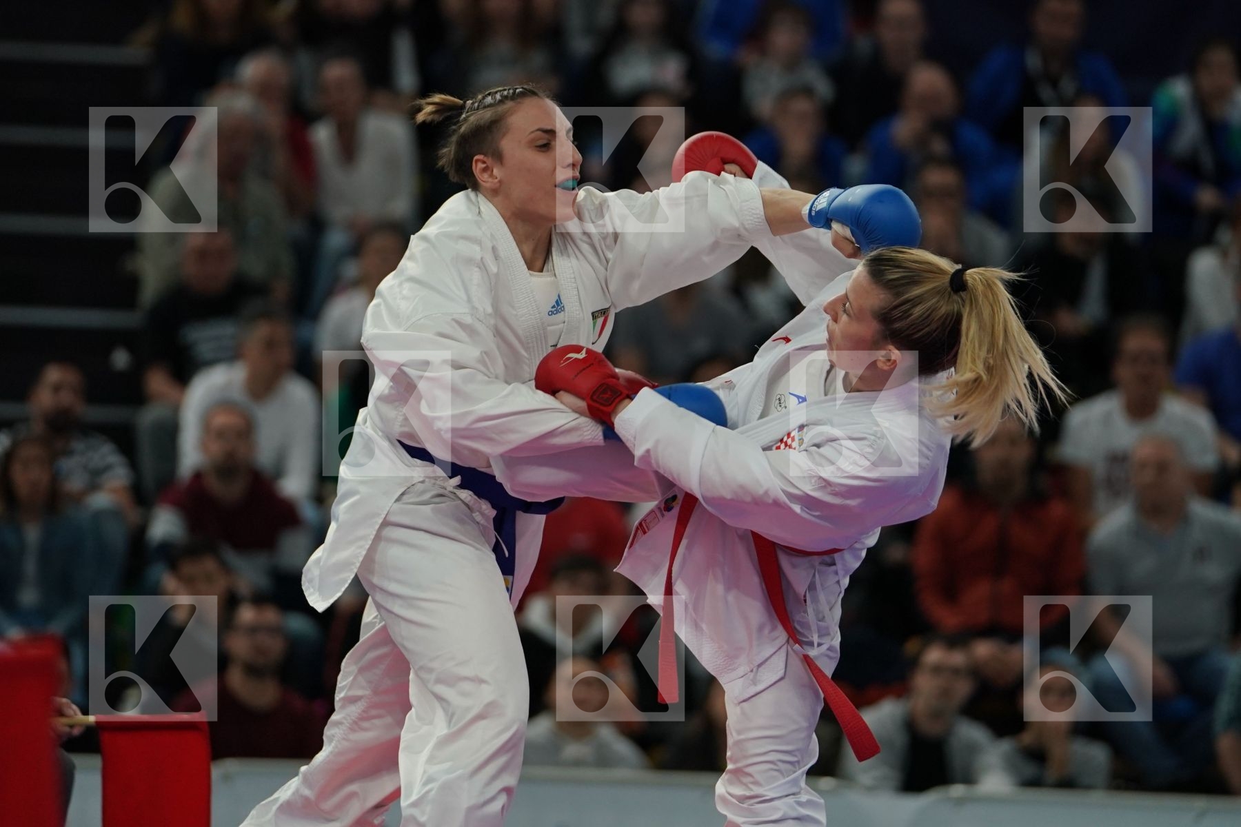 CROATIA vs ITALY in Senior Team Female Kumite - Bronze bout