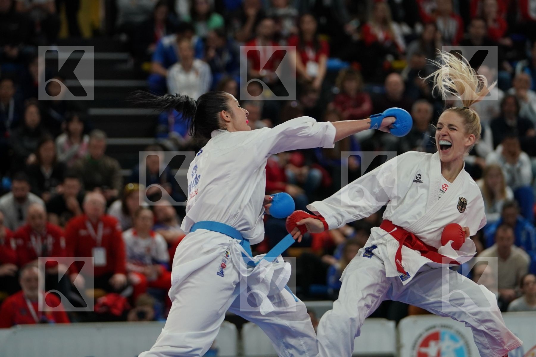 GERMANY vs ITALY in Senior Team Female Kumite - Bronze bout