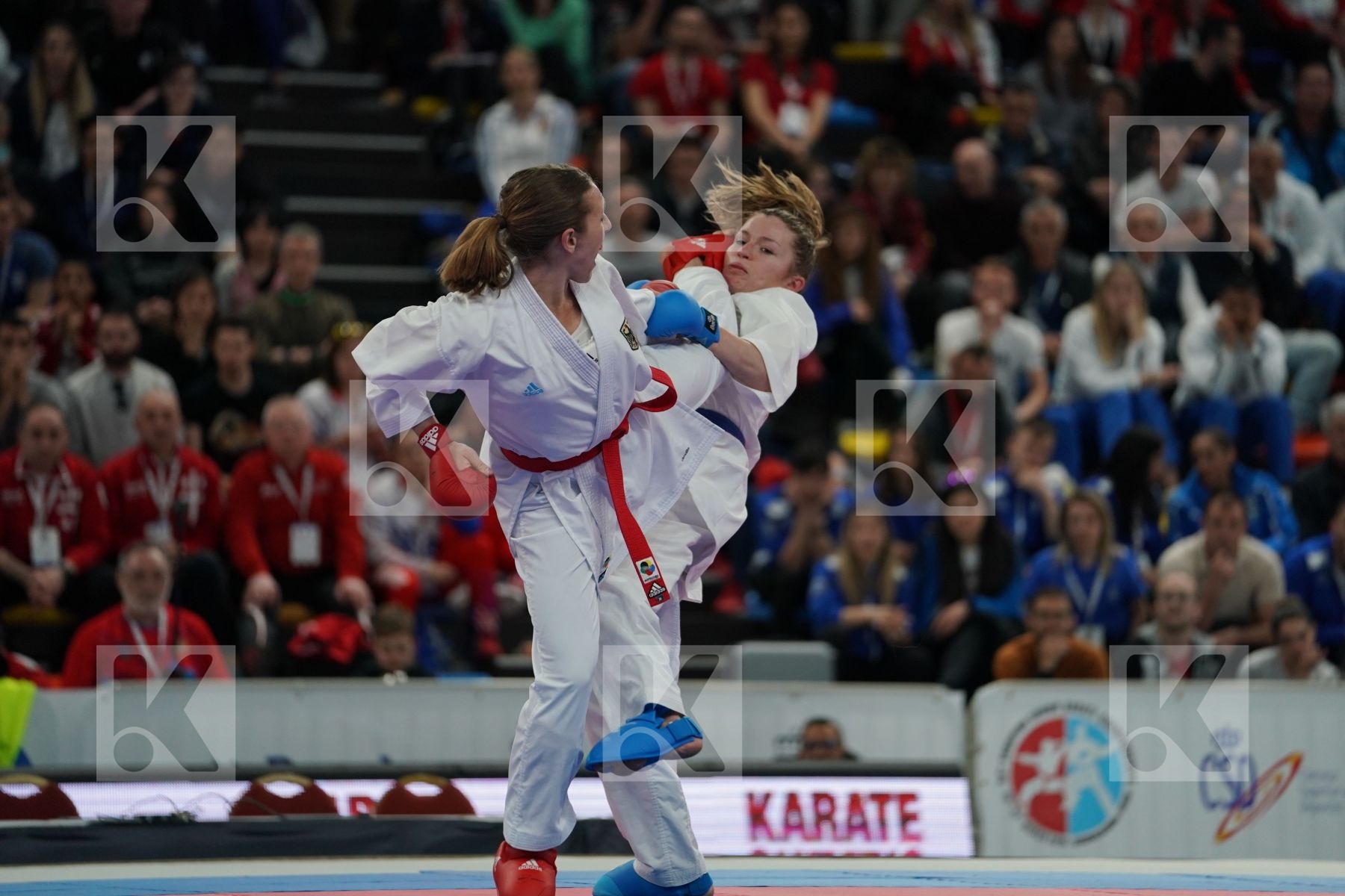 GERMANY vs ITALY in Senior Team Female Kumite - Bronze bout