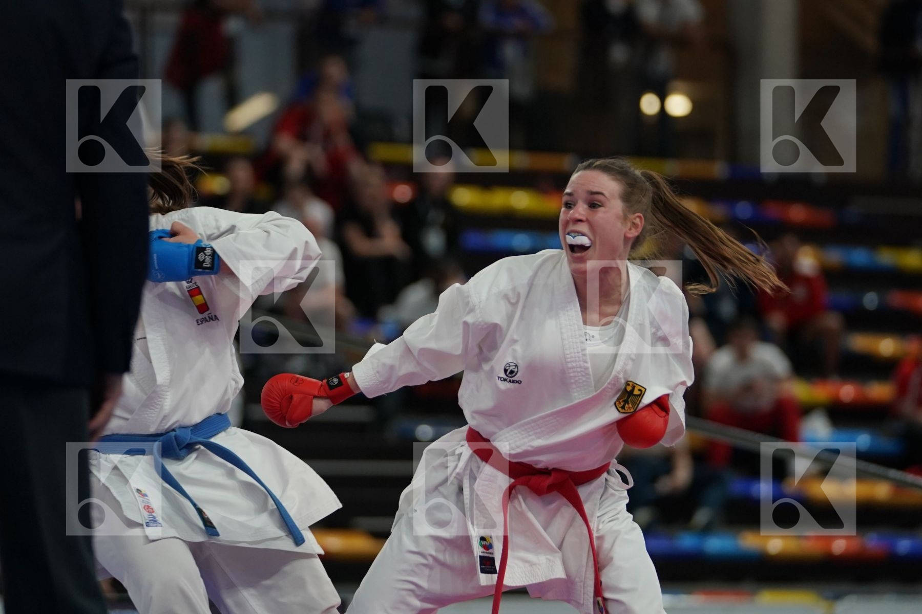 GERMANY vs ITALY in Senior Team Female Kumite - Bronze bout