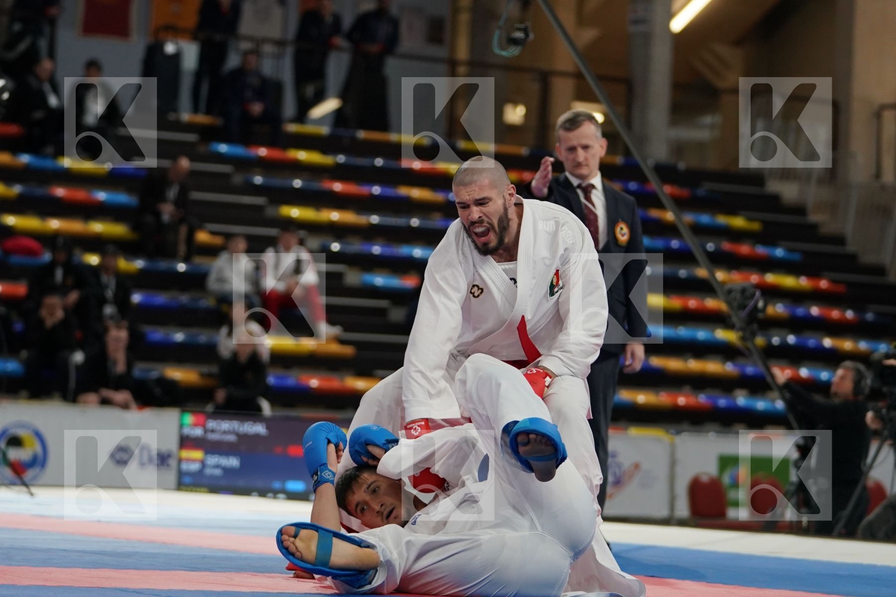 PORTUGAL vs SPAIN in Senior Team Male Kumite - Bronze bout