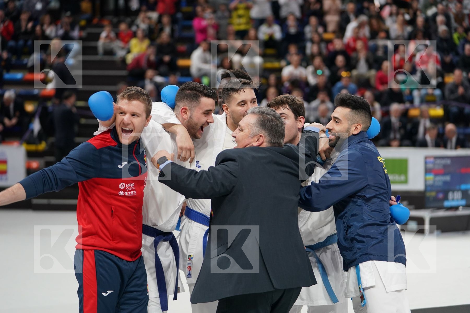 PORTUGAL vs SPAIN in Senior Team Male Kumite - Bronze bout