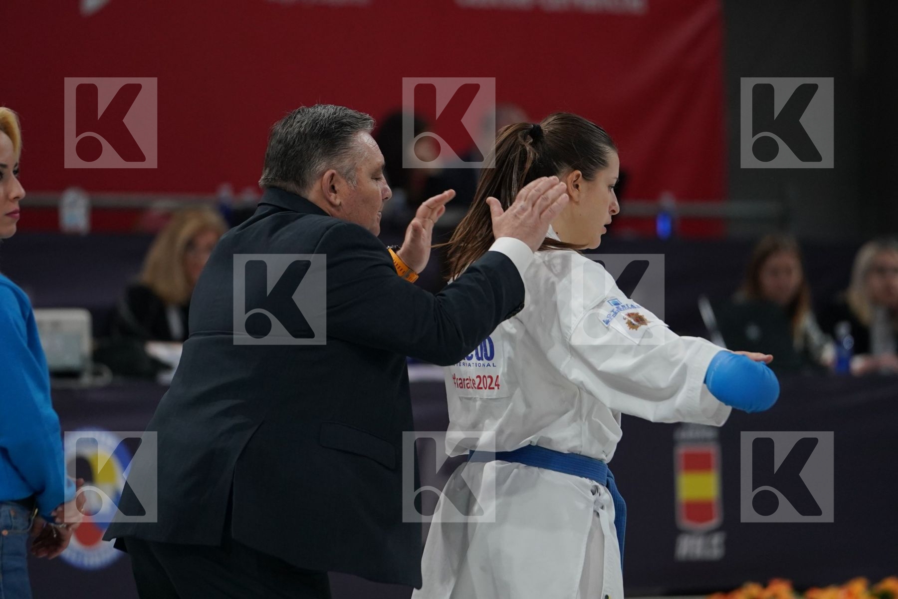 CHATZILIADOU ELENI (GREECE) vs PALACIO GONZALEZ LAURA (SPAIN) in Senior Kumite 68+ Kg - Final bout