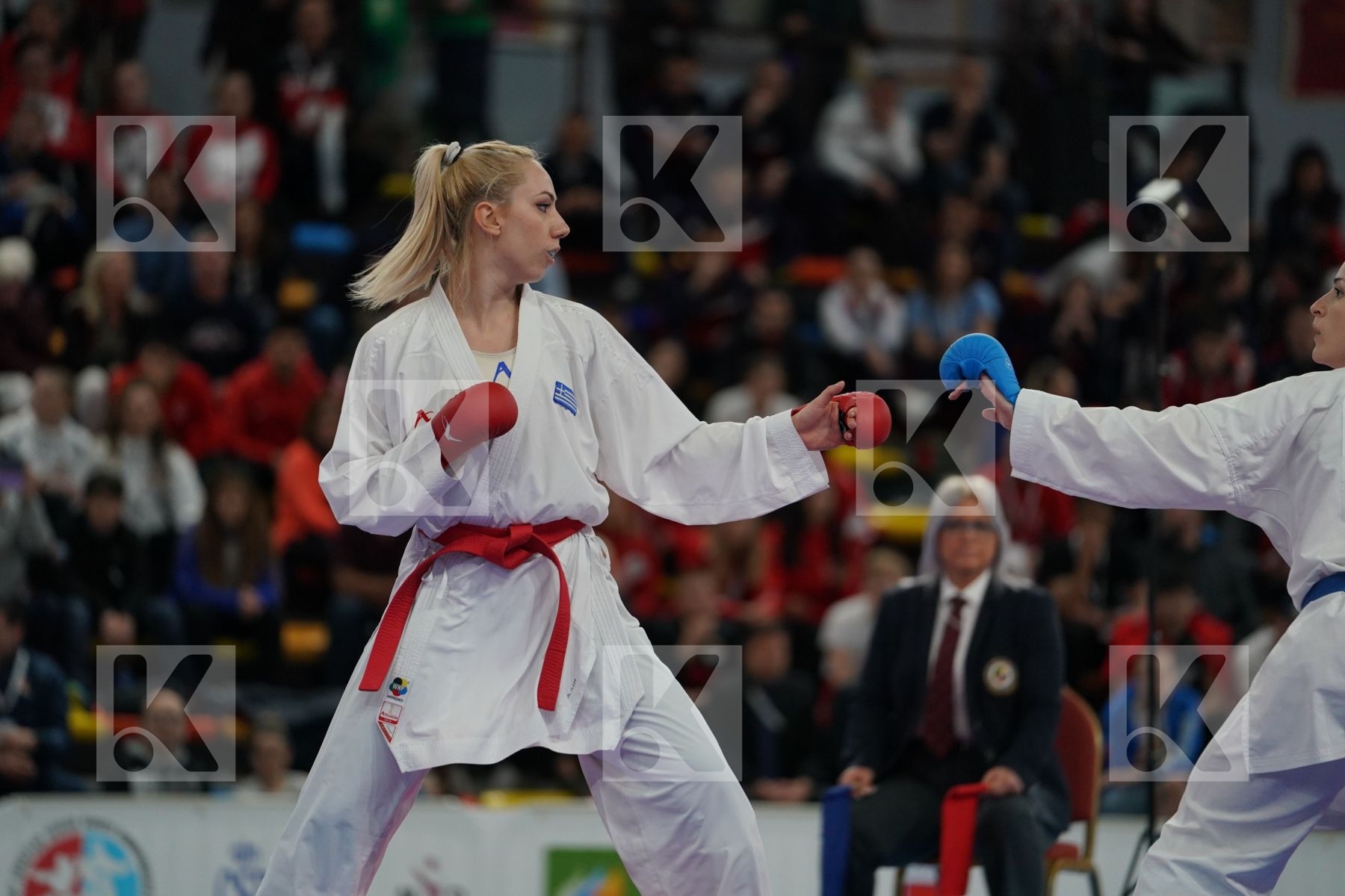 CHATZILIADOU ELENI (GREECE) vs PALACIO GONZALEZ LAURA (SPAIN) in Senior Kumite 68+ Kg - Final bout