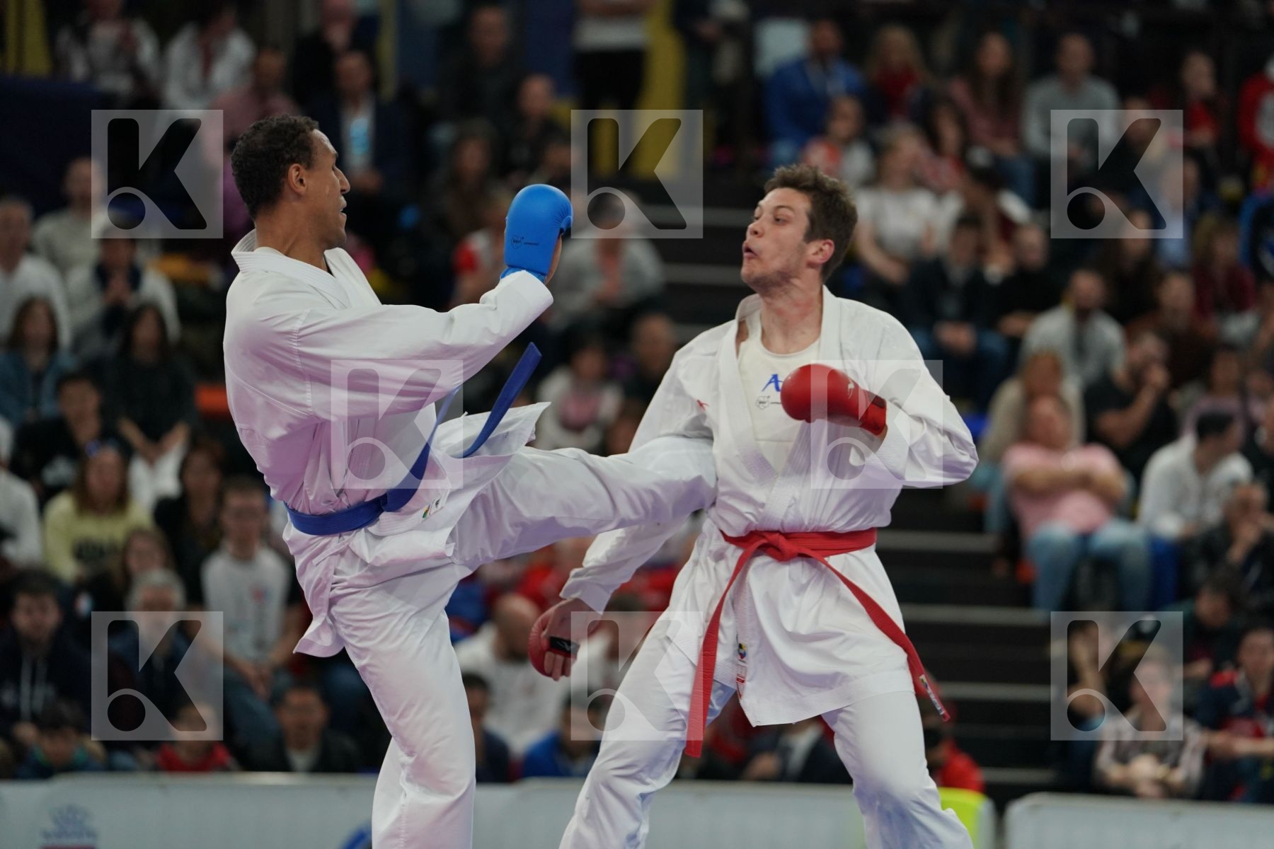 BITEVIC SLOBODAN (SERBIA) vs HORNE JONATHAN (GERMANY) in Senior Kumite 84+ Kg - Final bout