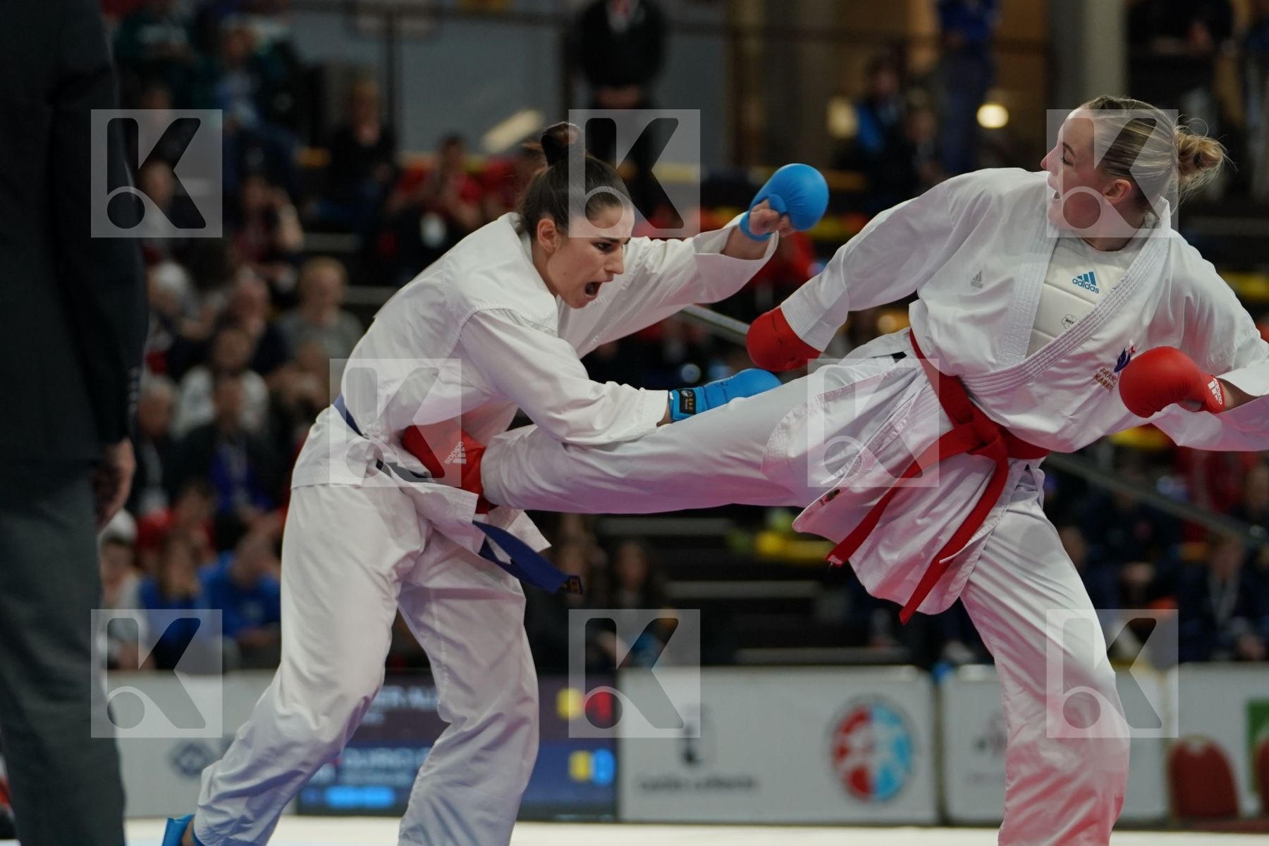 AGIER ALIZEE (FRANCE) vs QUIRICI ELENA (SWITZERLAND) in Senior Kumite -68 Kg - Final bout