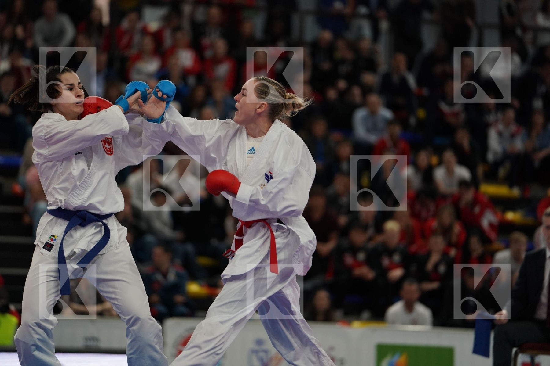 AGIER ALIZEE (FRANCE) vs QUIRICI ELENA (SWITZERLAND) in Senior Kumite -68 Kg - Final bout