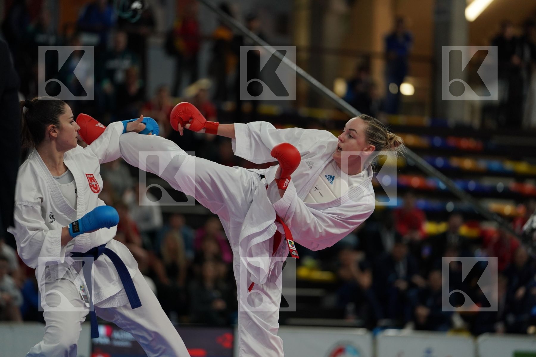 AGIER ALIZEE (FRANCE) vs QUIRICI ELENA (SWITZERLAND) in Senior Kumite -68 Kg - Final bout