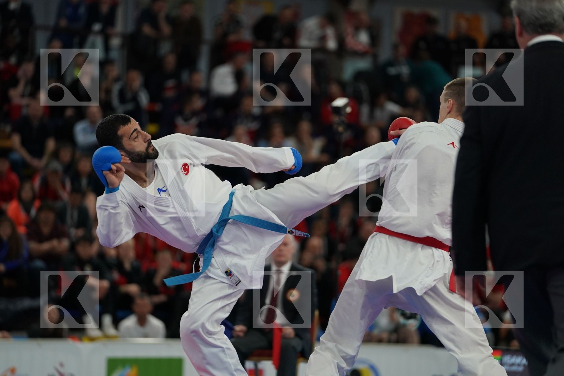 ISAKAU ANTON (BELARUS) vs AKTAS UGUR (TURKEY) in Senior Kumite -84 Kg - Final bout
