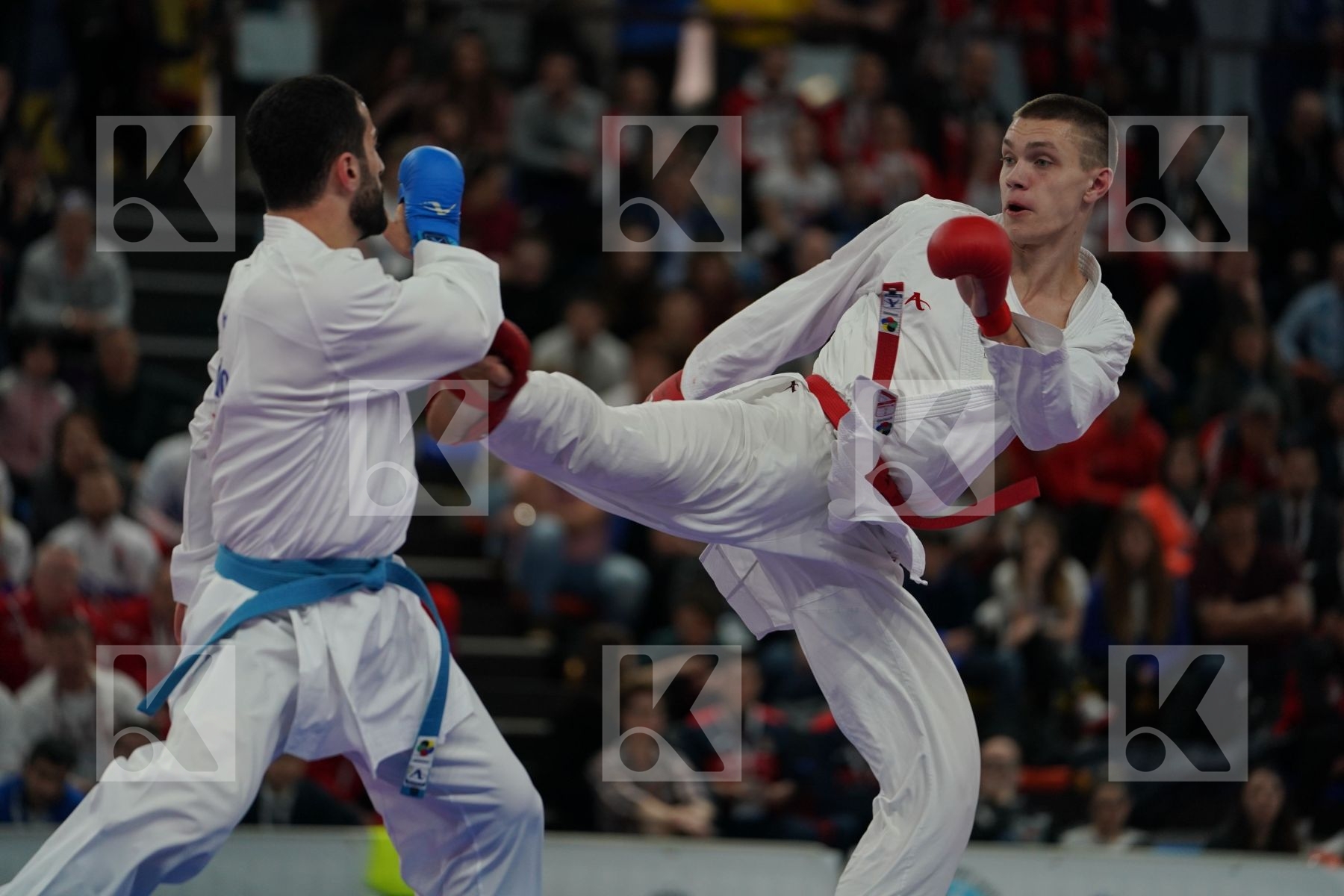 ISAKAU ANTON (BELARUS) vs AKTAS UGUR (TURKEY) in Senior Kumite -84 Kg - Final bout