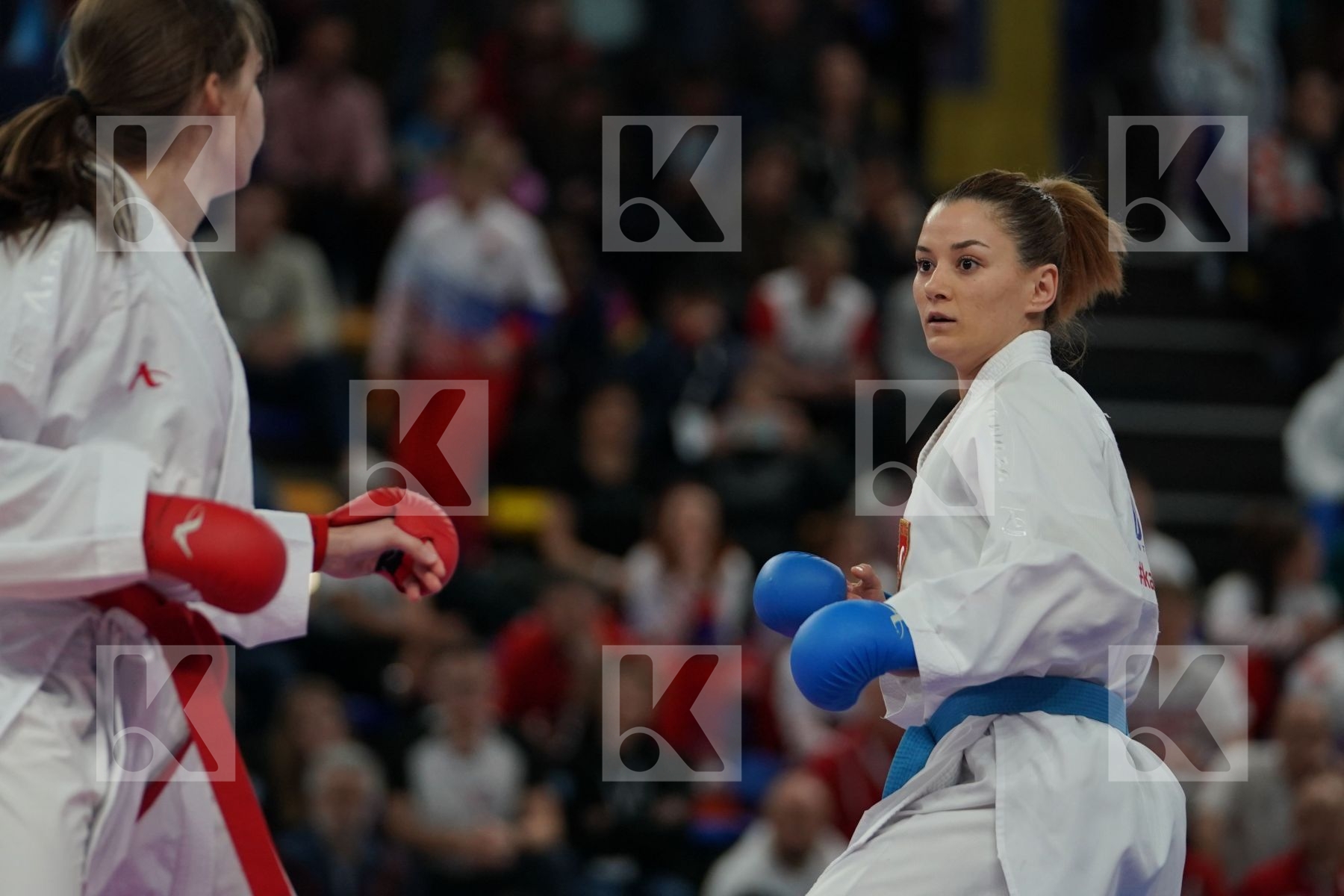 WARLING JENNIFER (LUXEMBOURG) vs YAKAN TUBA (TURKEY) in Senior Kumite -55 Kg - Final bout