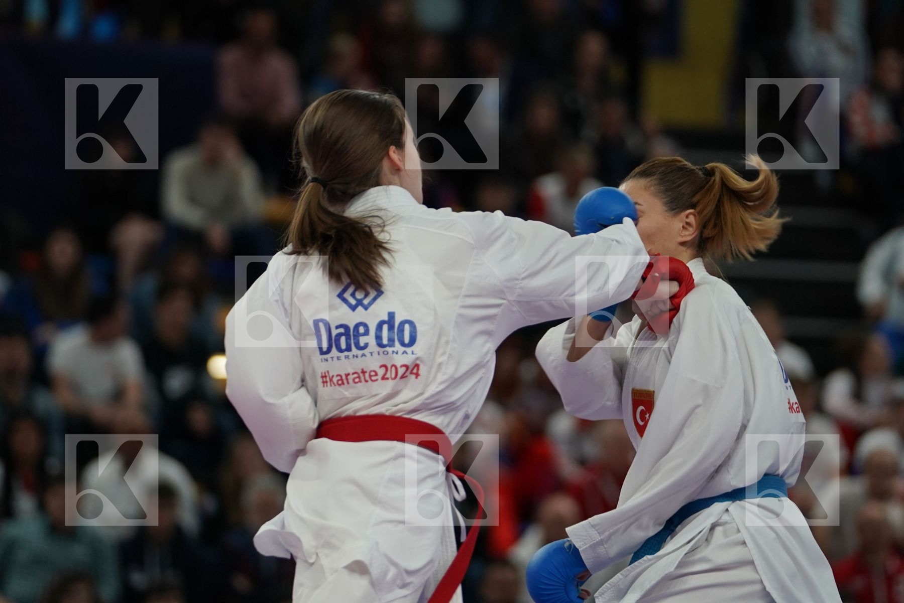 WARLING JENNIFER (LUXEMBOURG) vs YAKAN TUBA (TURKEY) in Senior Kumite -55 Kg - Final bout