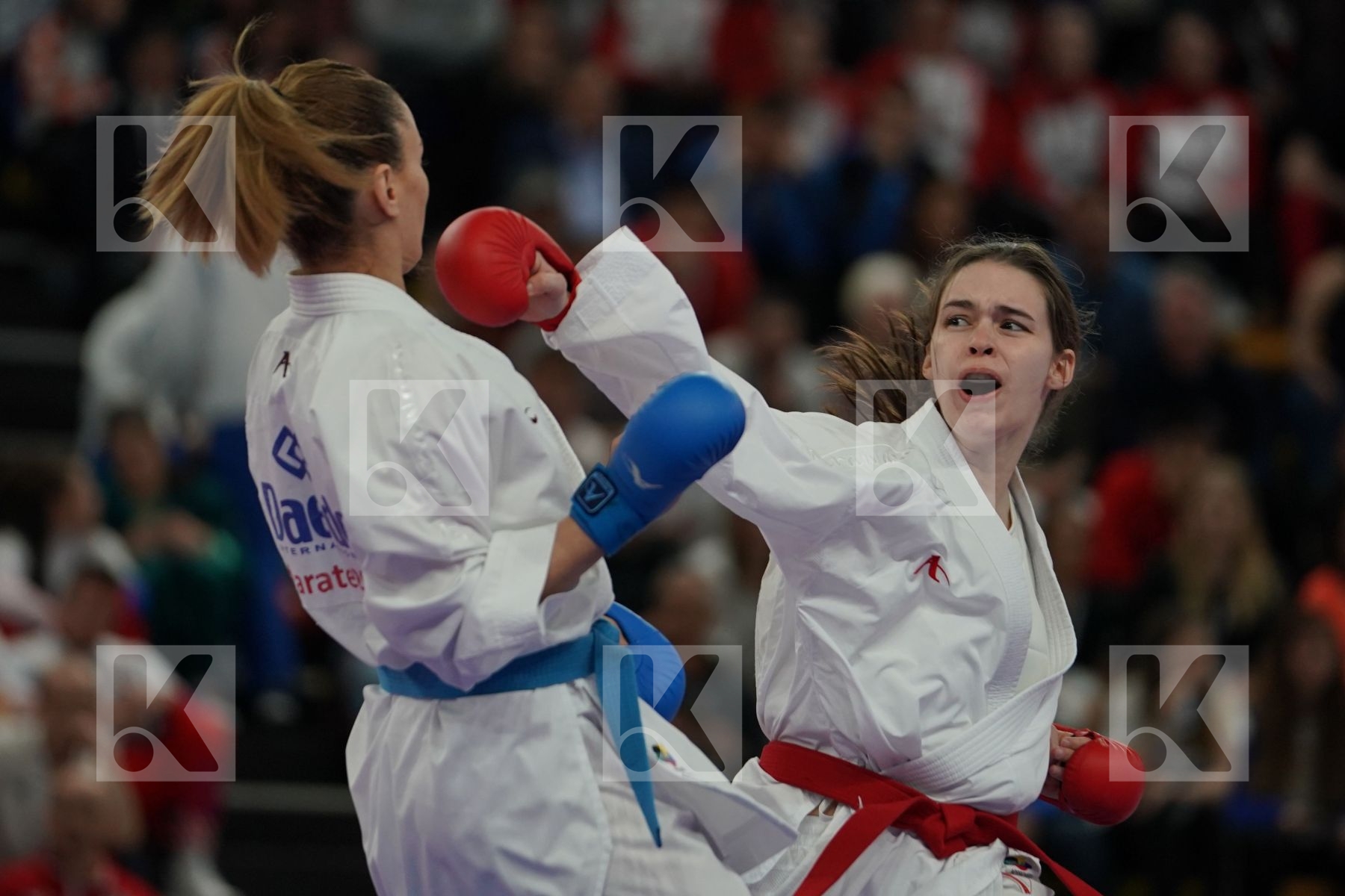 WARLING JENNIFER (LUXEMBOURG) vs YAKAN TUBA (TURKEY) in Senior Kumite -55 Kg - Final bout