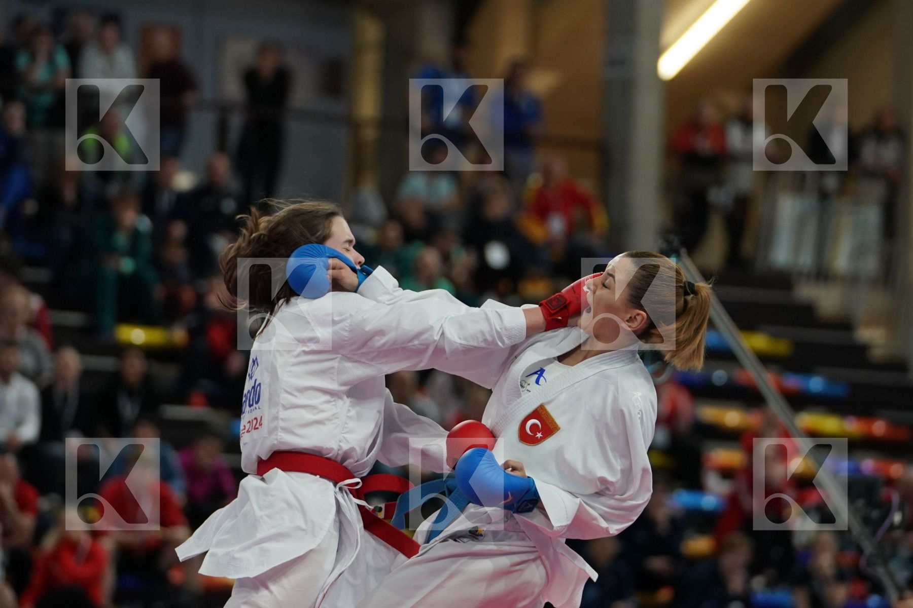 WARLING JENNIFER (LUXEMBOURG) vs YAKAN TUBA (TURKEY) in Senior Kumite -55 Kg - Final bout