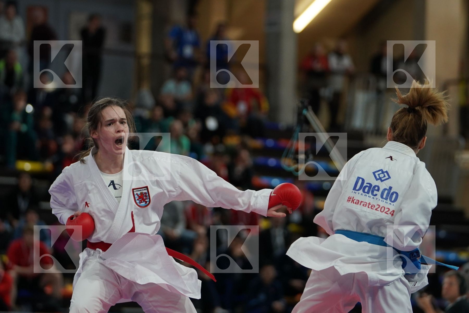 WARLING JENNIFER (LUXEMBOURG) vs YAKAN TUBA (TURKEY) in Senior Kumite -55 Kg - Final bout