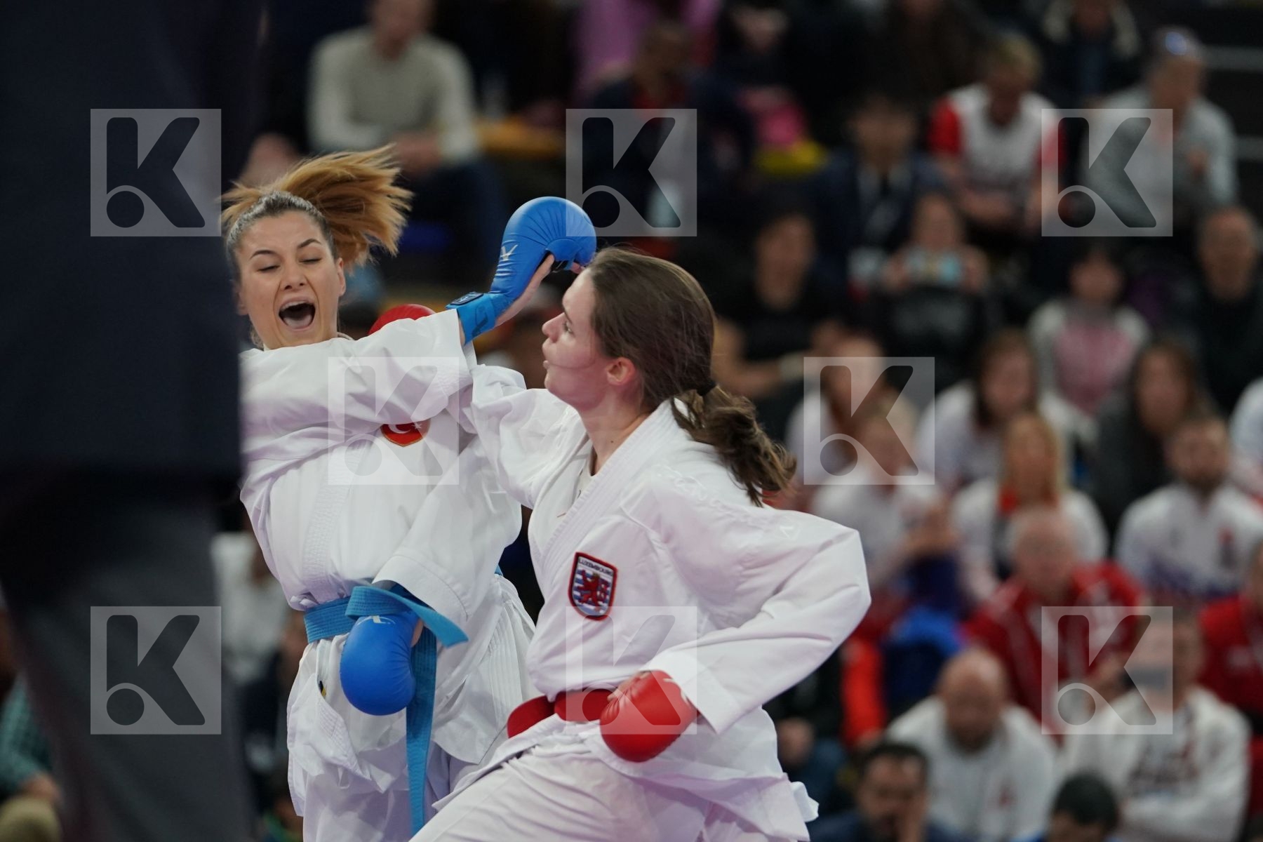 WARLING JENNIFER (LUXEMBOURG) vs YAKAN TUBA (TURKEY) in Senior Kumite -55 Kg - Final bout