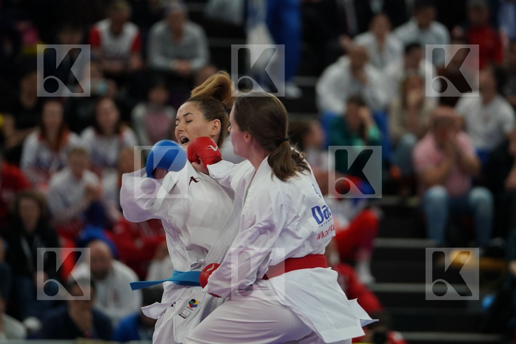 WARLING JENNIFER (LUXEMBOURG) vs YAKAN TUBA (TURKEY) in Senior Kumite -55 Kg - Final bout