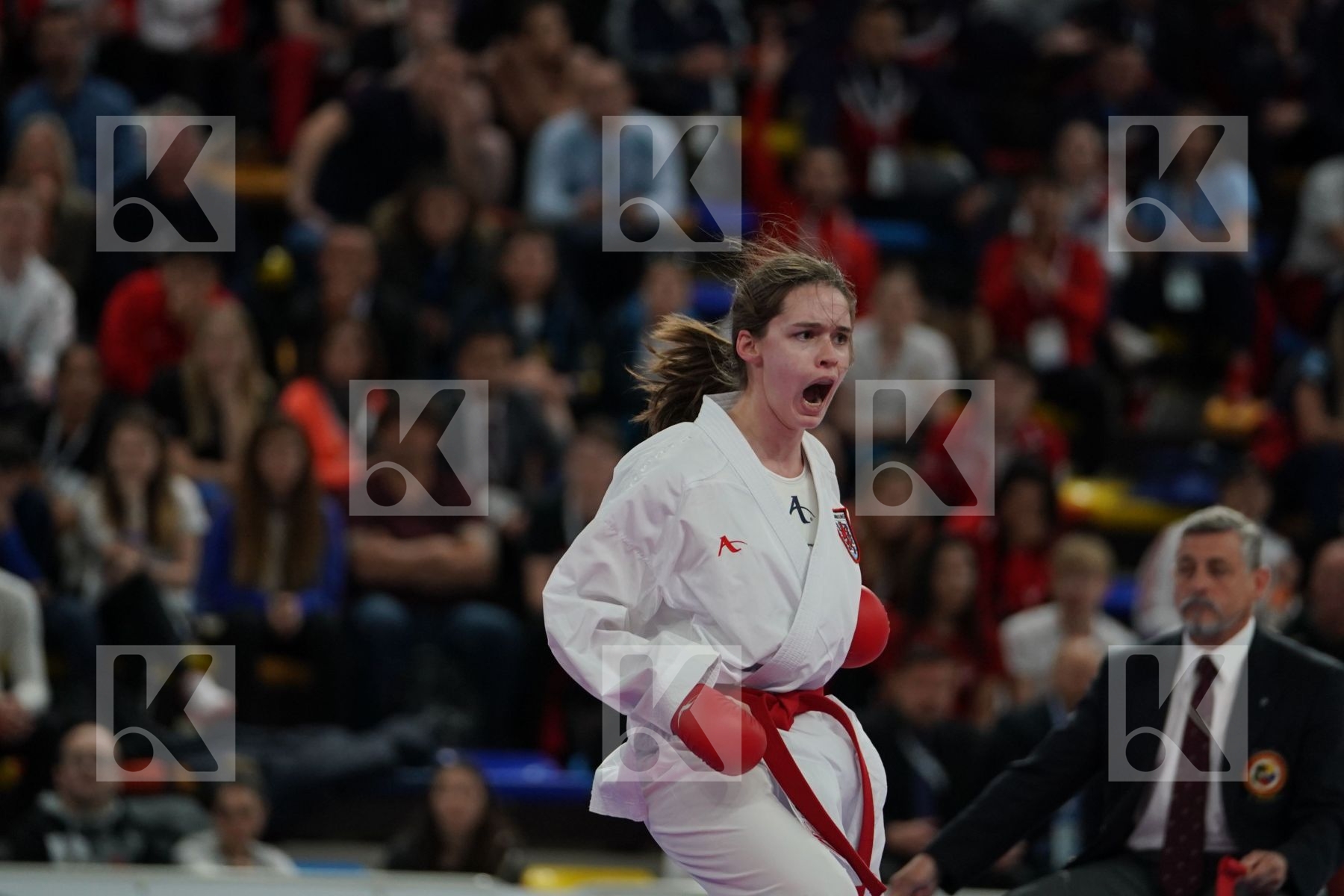 WARLING JENNIFER (LUXEMBOURG) vs YAKAN TUBA (TURKEY) in Senior Kumite -55 Kg - Final bout