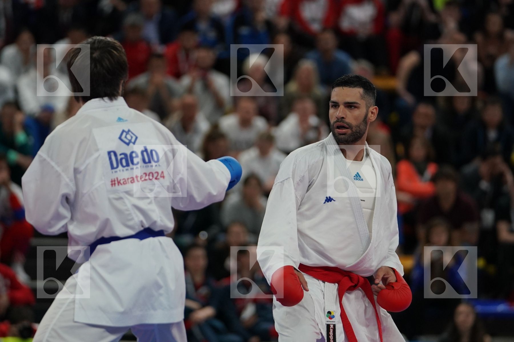 BUSA LUIGI (ITALY) vs AGHAYEV RAFAEL (AZERBAIJAN) in Senior Kumite -75 Kg - Final bout
