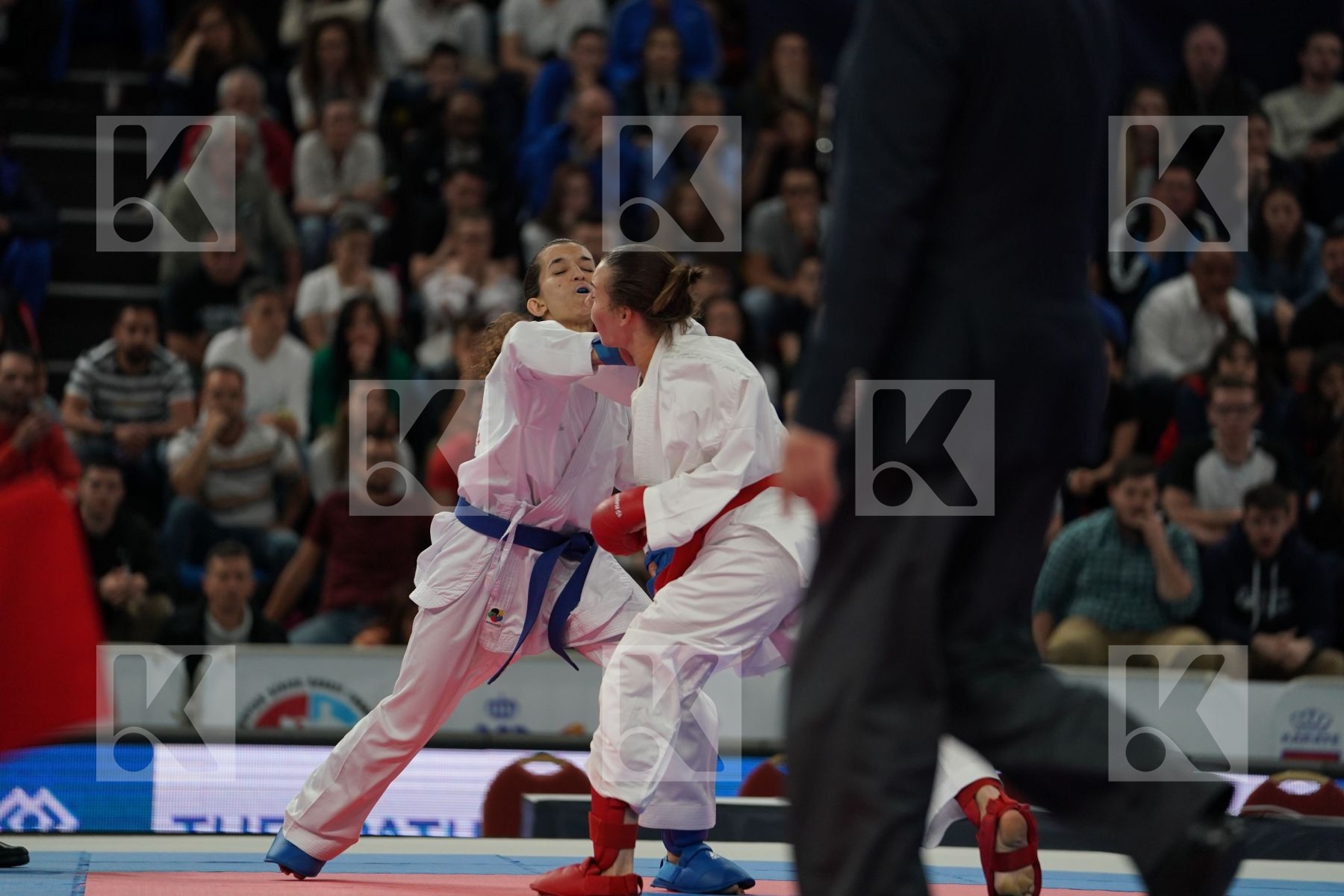 PLANK BETTINA (AUSTRIA) vs BOUDERBANE SOPHIA (FRANCE) in Senior Kumite -50 Kg - Final bout