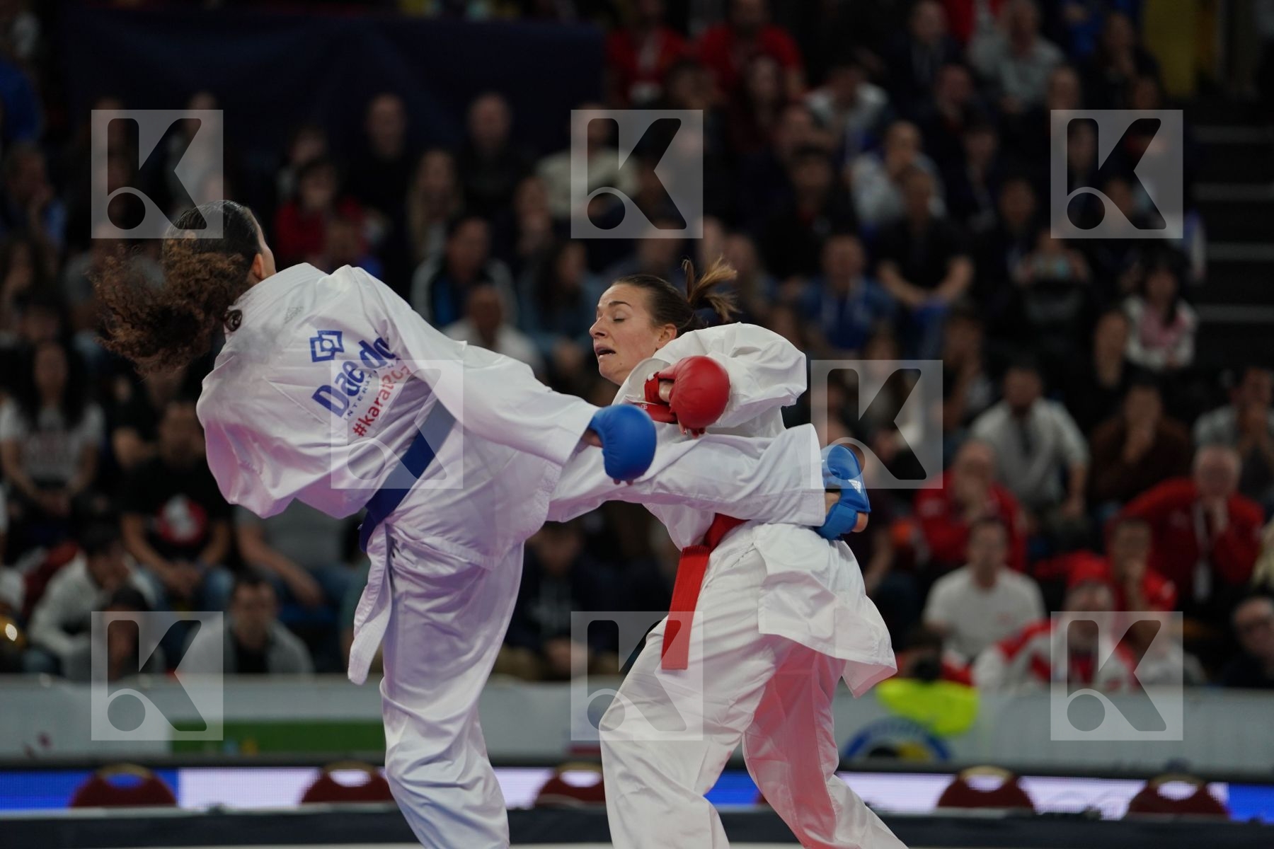 PLANK BETTINA (AUSTRIA) vs BOUDERBANE SOPHIA (FRANCE) in Senior Kumite -50 Kg - Final bout