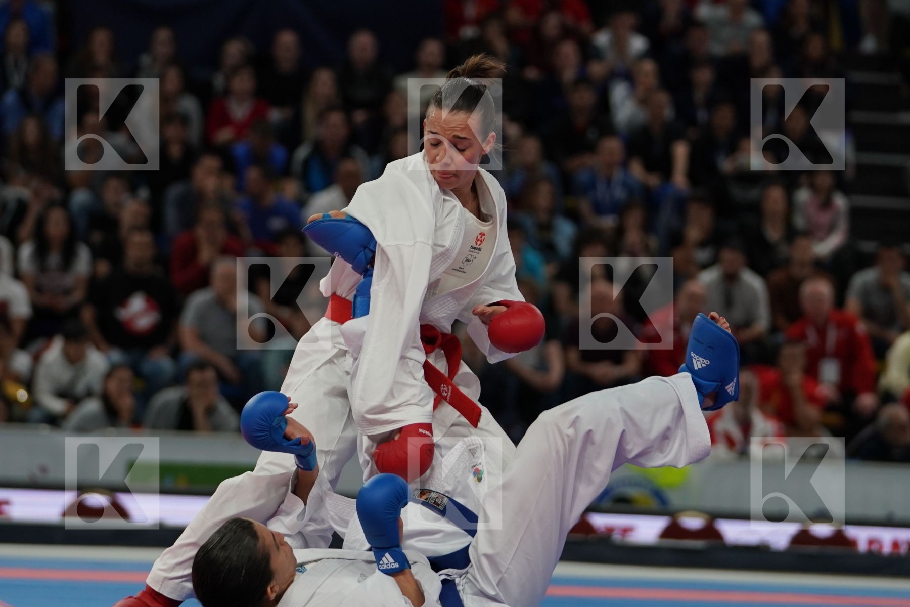 PLANK BETTINA (AUSTRIA) vs BOUDERBANE SOPHIA (FRANCE) in Senior Kumite -50 Kg - Final bout