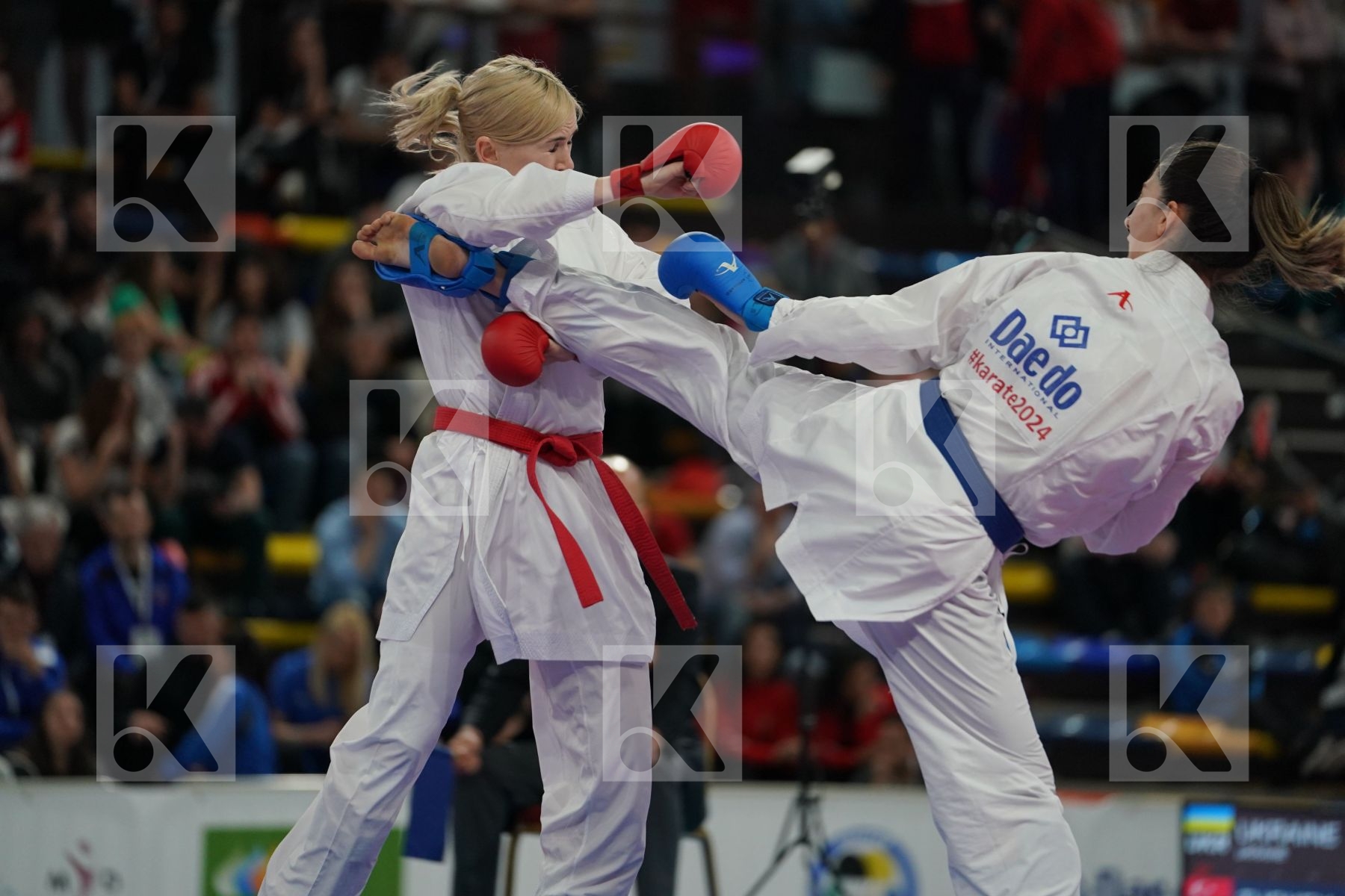 UKRAINE vs TURKEY in Senior Team Female Kumite - Final bout