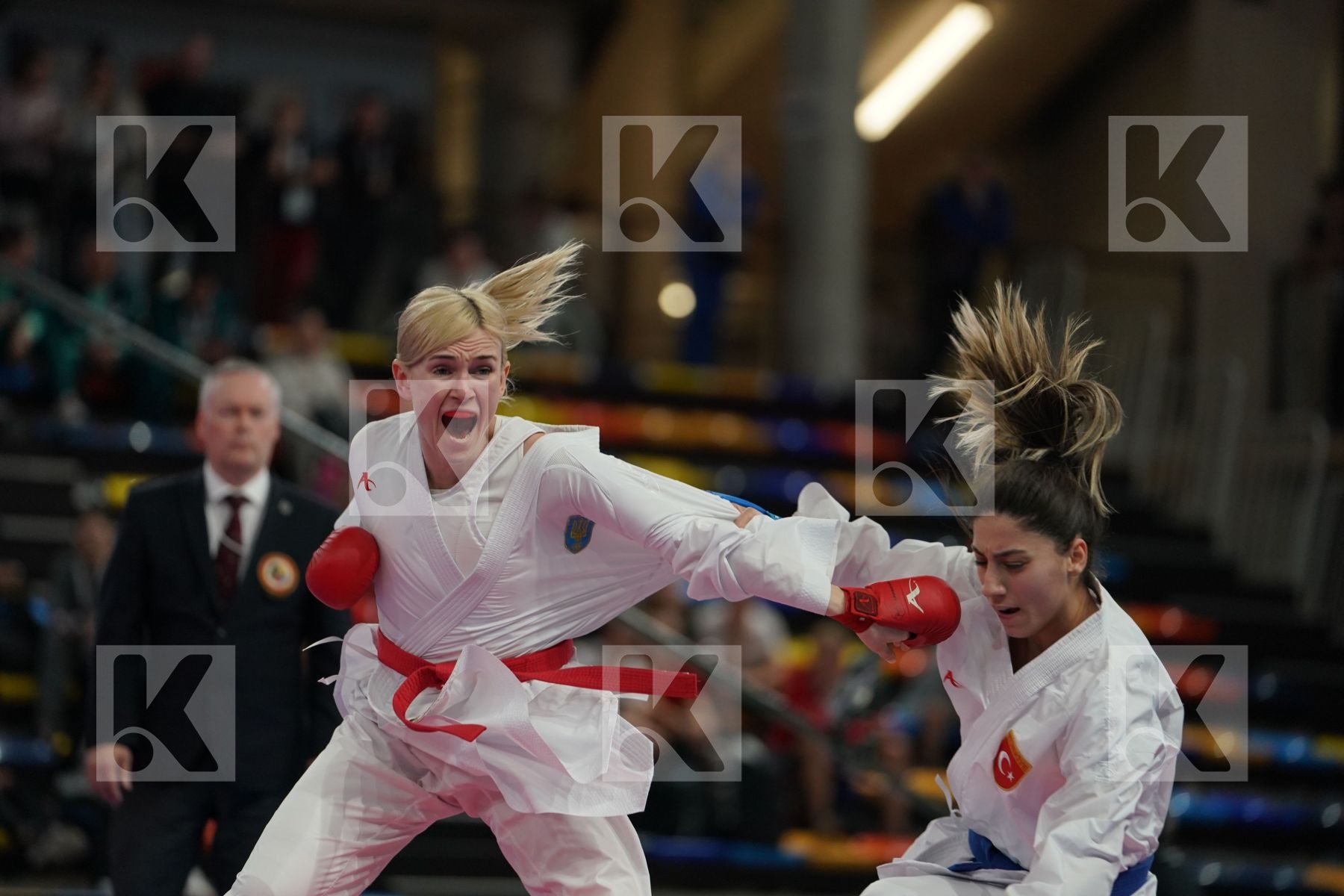 UKRAINE vs TURKEY in Senior Team Female Kumite - Final bout