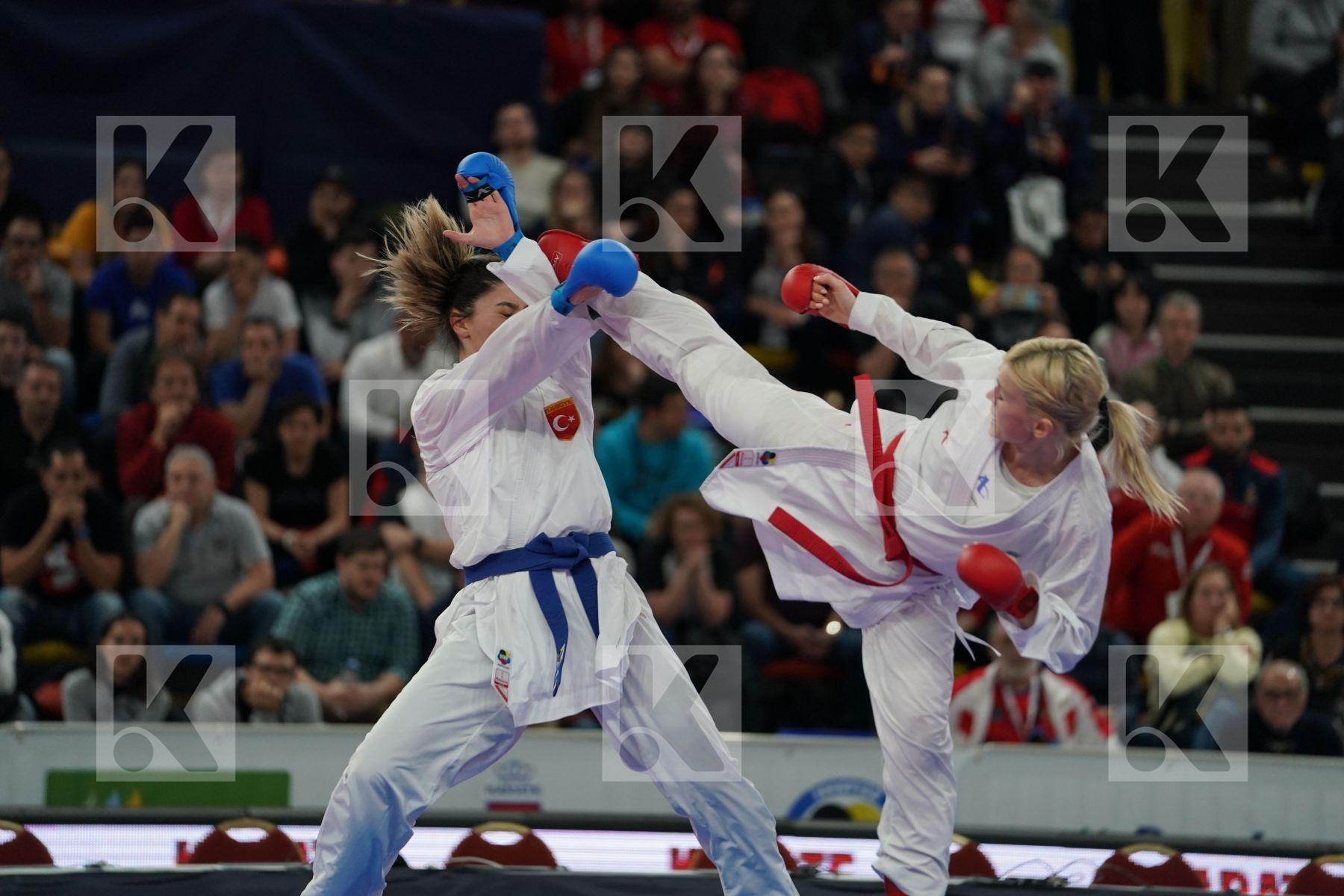 UKRAINE vs TURKEY in Senior Team Female Kumite - Final bout