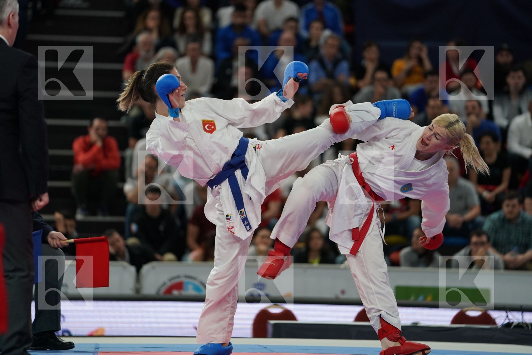 UKRAINE vs TURKEY in Senior Team Female Kumite - Final bout