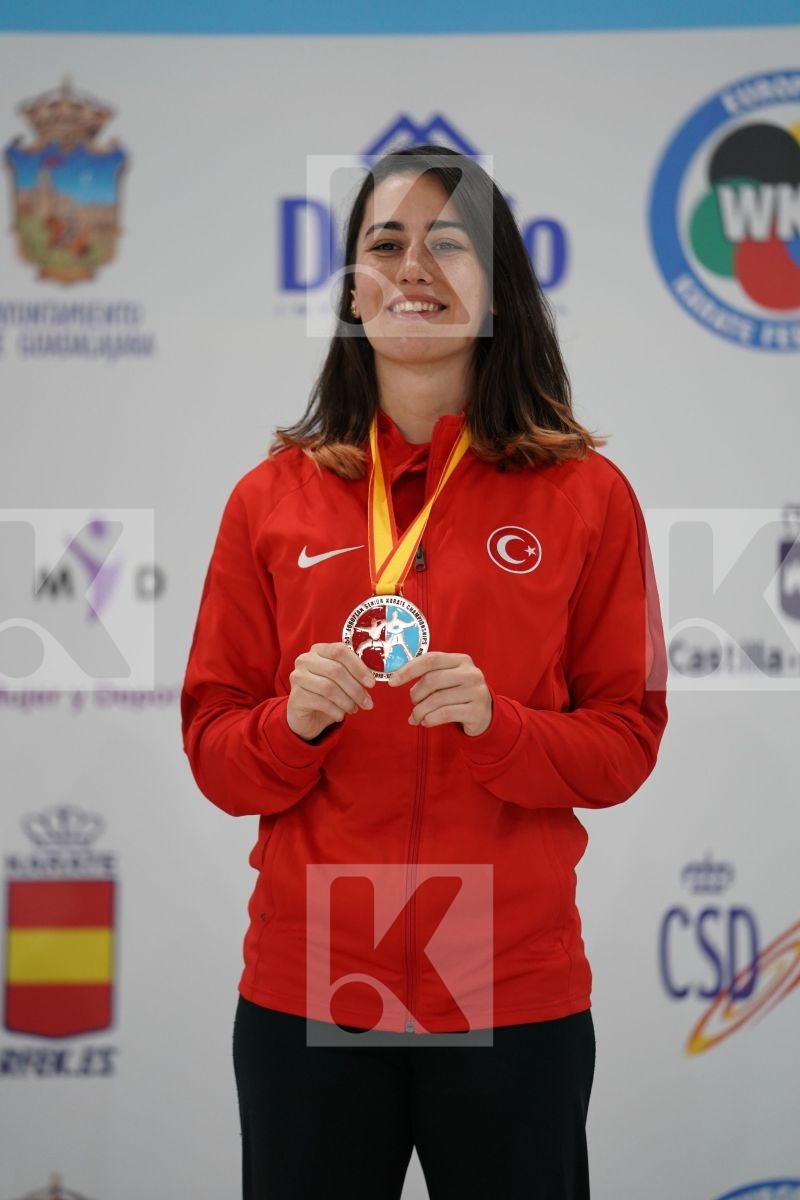 HOCAOGLU MELTEM (TURKEY) in Senior Kumite 68+ Kg - Podium ceremony