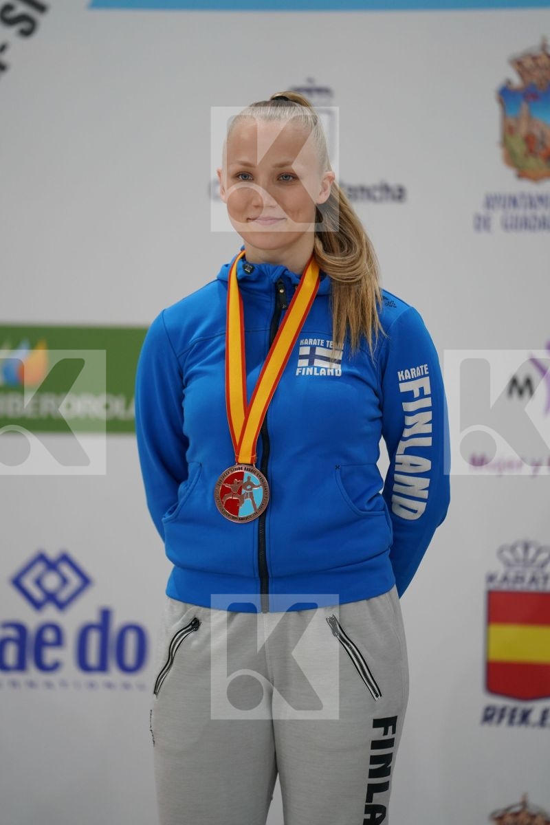 KEINANEN TITTA (FINLAND) in Senior Kumite 68+ Kg - Podium ceremony