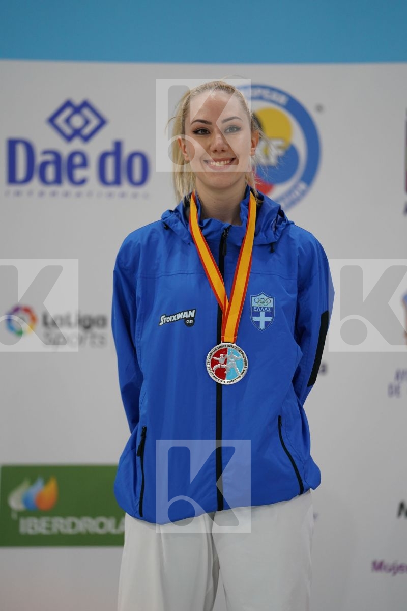 CHATZILIADOU ELENI (GREECE) in Senior Kumite 68+ Kg - Podium ceremony