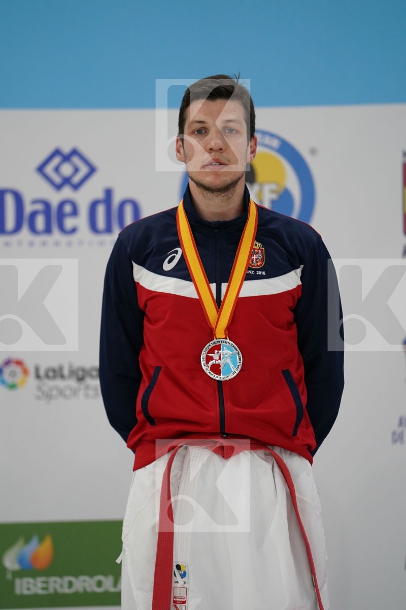 BITEVIC SLOBODAN (SERBIA) in Senior Kumite 84+ Kg - Podium ceremony